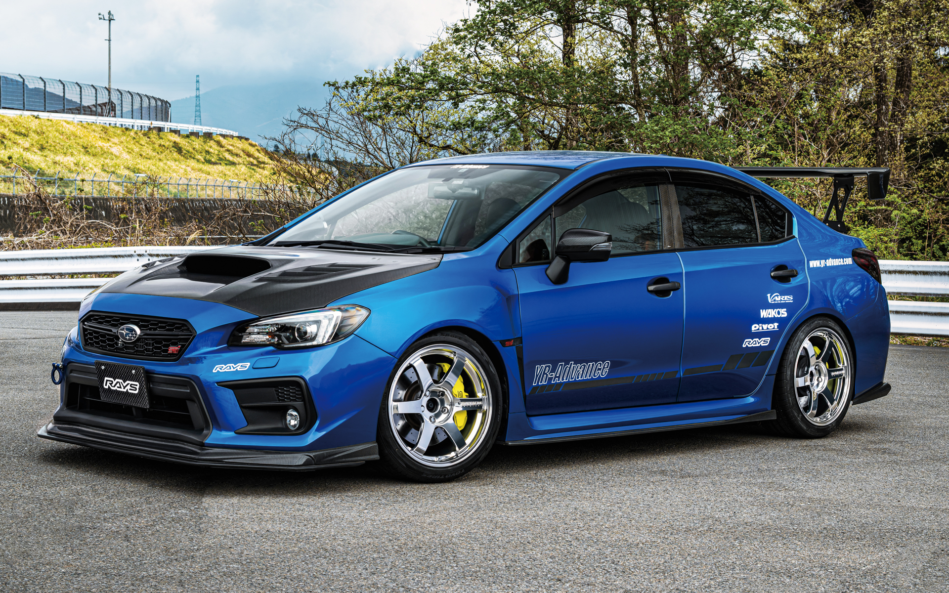 ボルクレーシング「TE37 SAGA S-plus A.S.T. クリスタルバフ」装着イメージ（WRX STI）