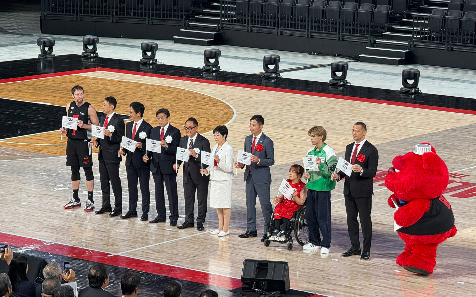 アルバルク東京のホームアリーナとなるトヨタ東京アリーナ。開業式典が開催された