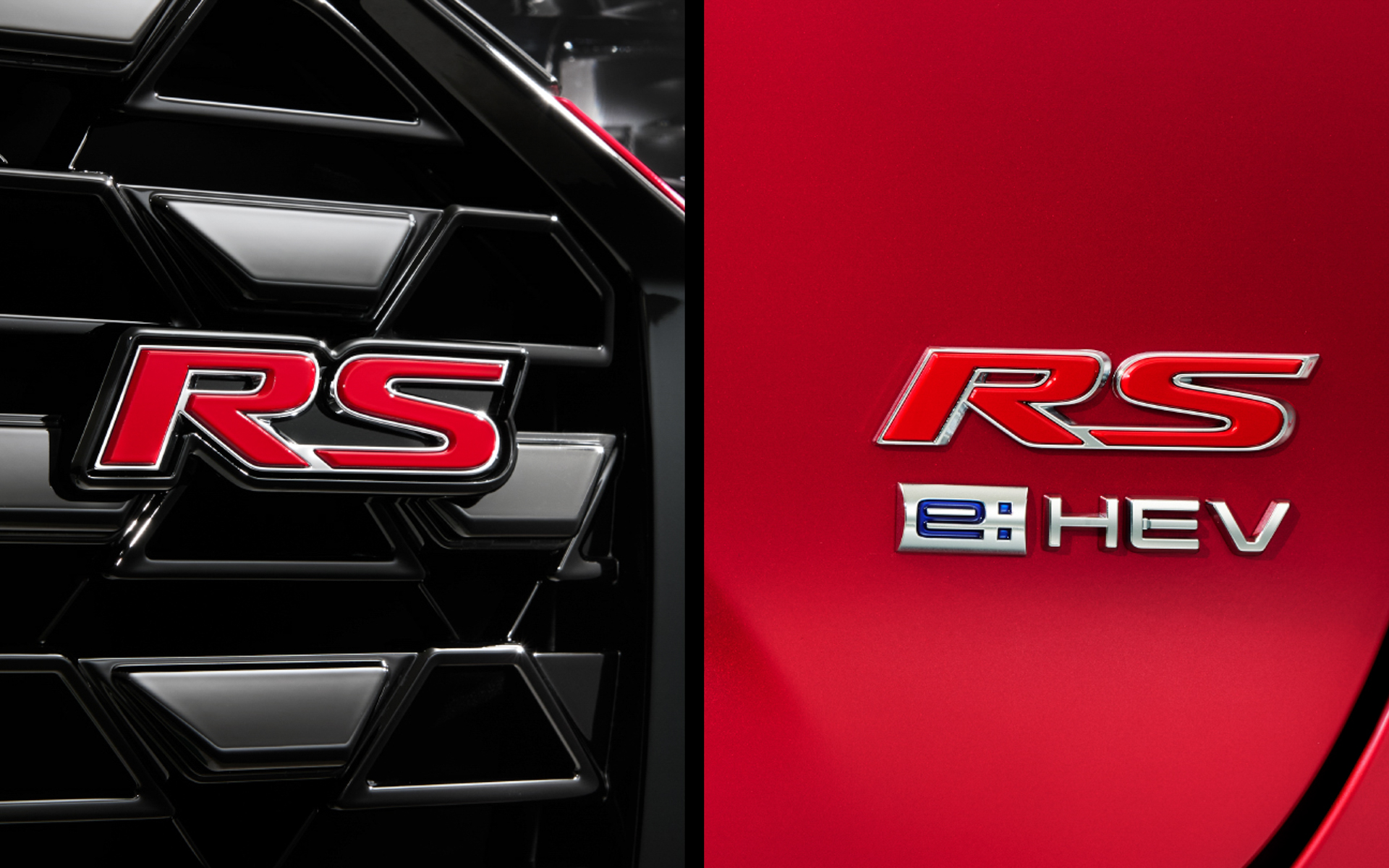 前後に専用の「RS」エンブレムを装着
