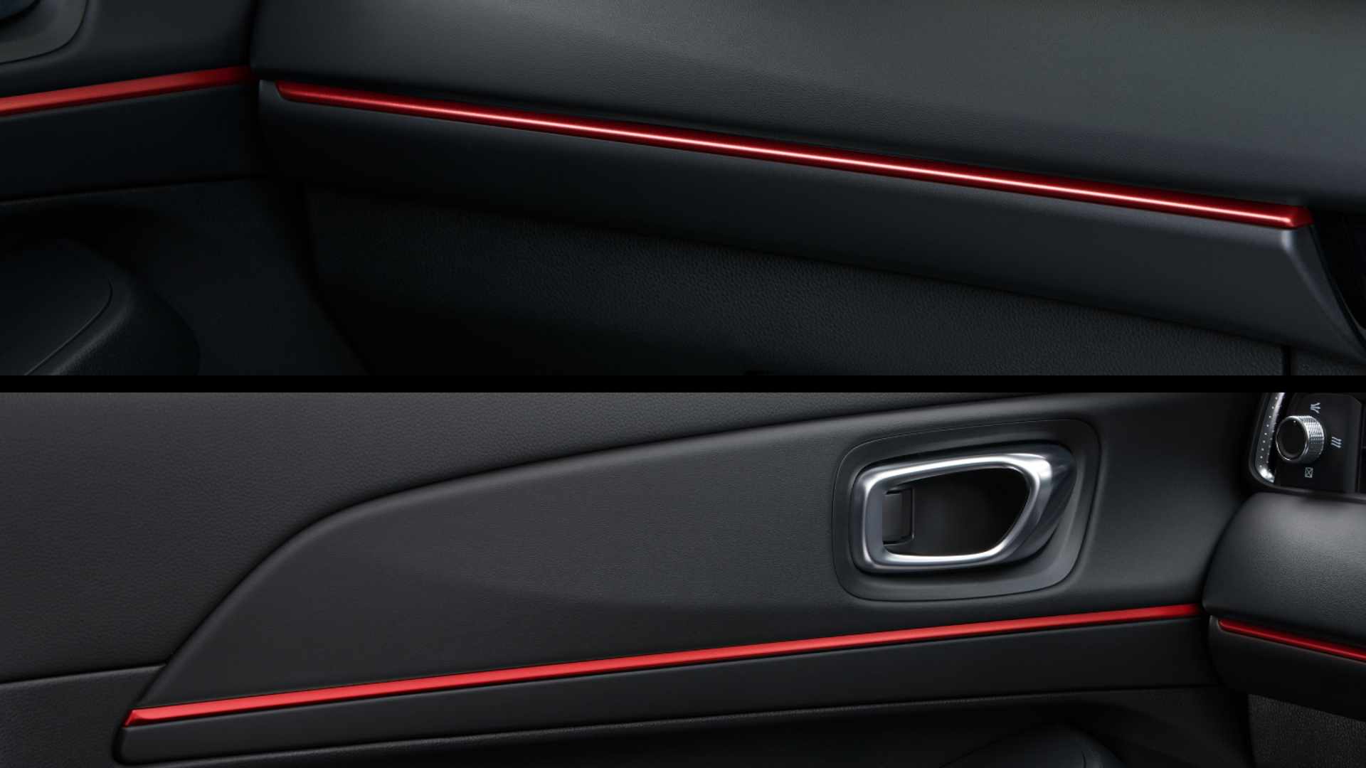 インテリアは黒を基調に、赤のアクセントを随所に配したほか、ラックス スェードを使用した専用のコンビシートを採用