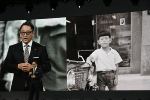 2016年のデトロイトショーで「クルマ好きである」と語る豊田章男会長（当時は社長）