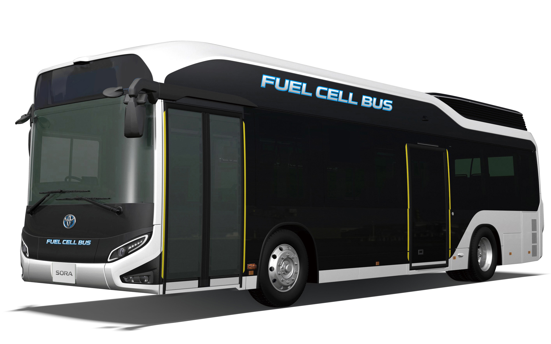 写真はトヨタのFCEVバス「SORA」