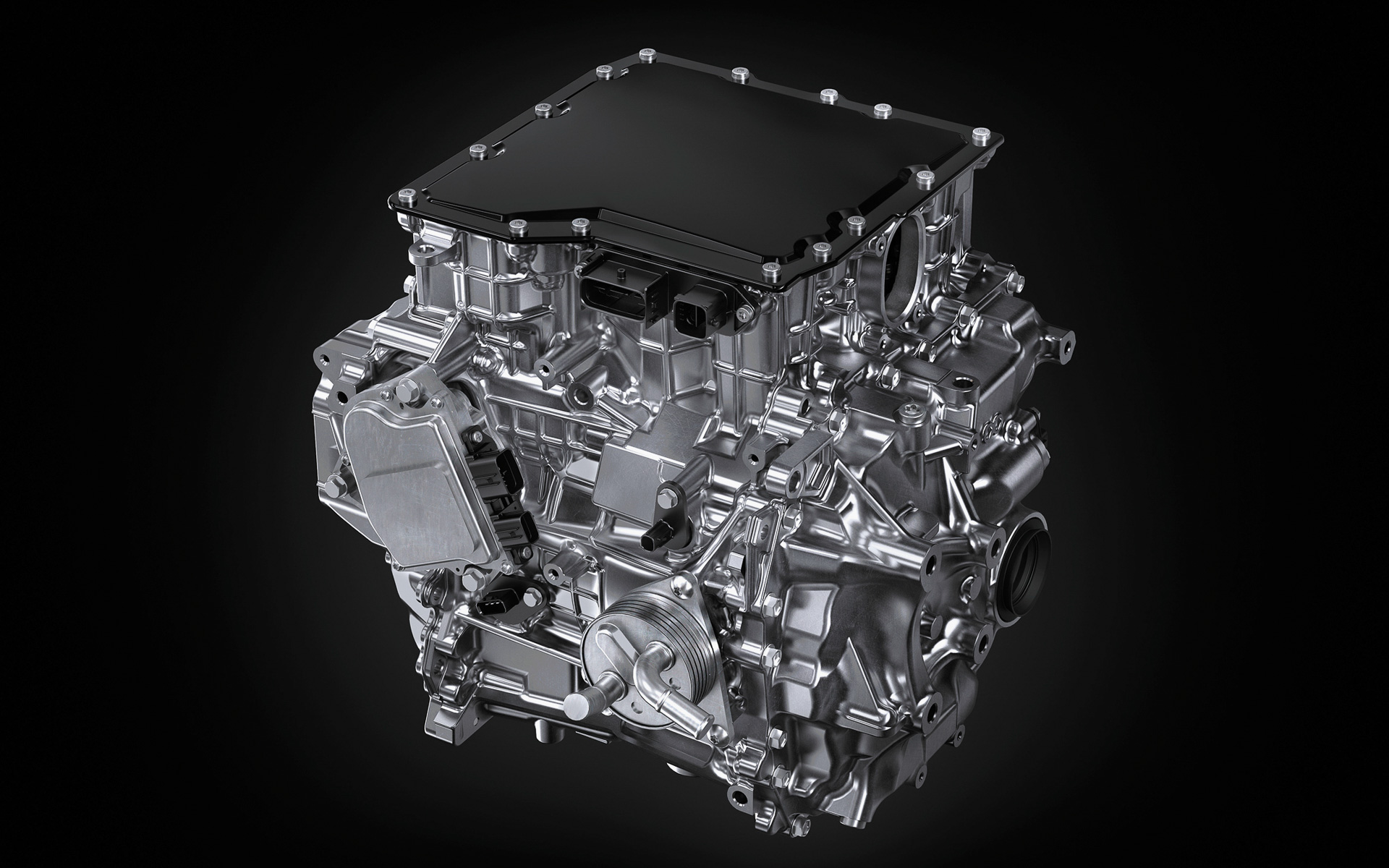 eAxleは前後で配置を変え、フロントは前後方向に短い配置、リアは高さを抑える配置としている