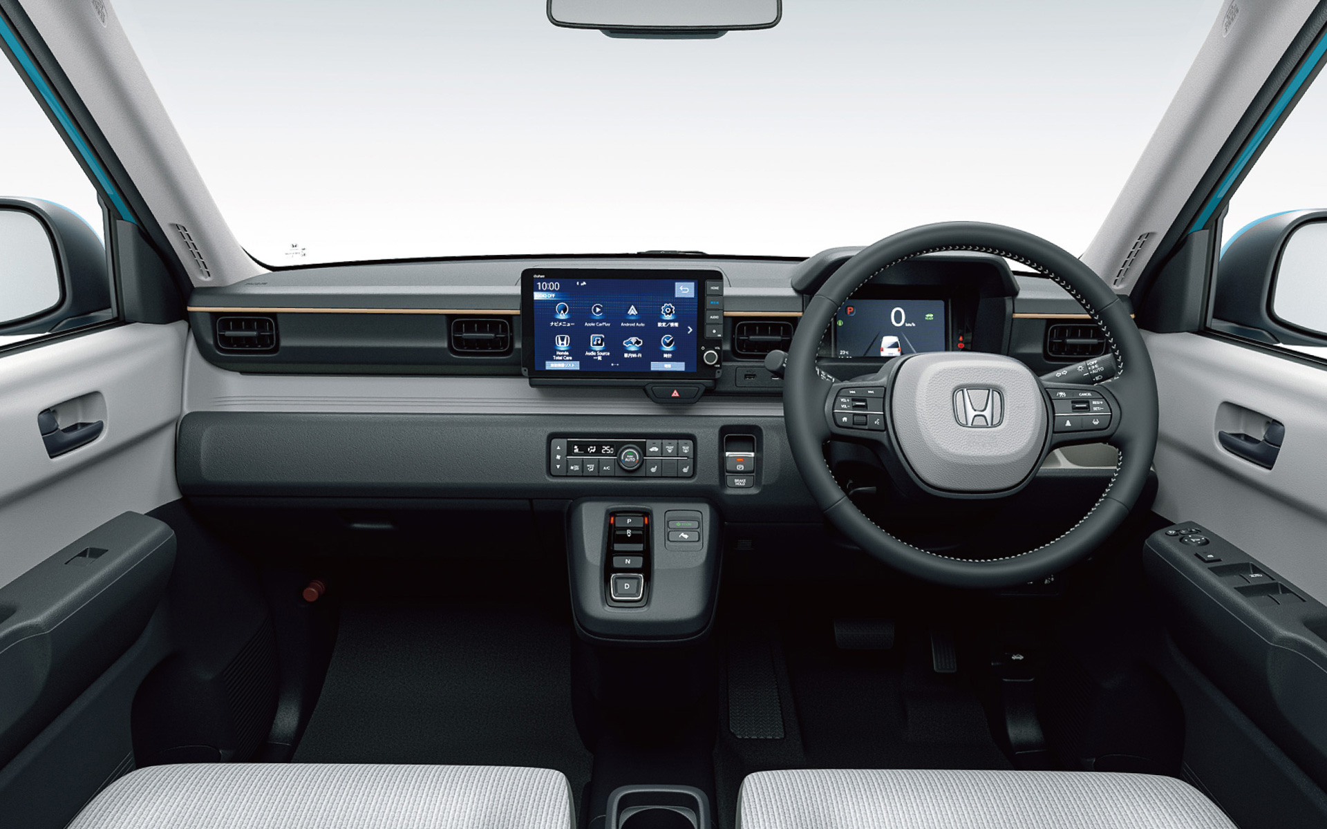 全車で7インチTFT液晶メーターを採用。e：Lは本革巻ステアリングホイールや「9インチ Honda CONNECTディスプレイ」を標準装備する