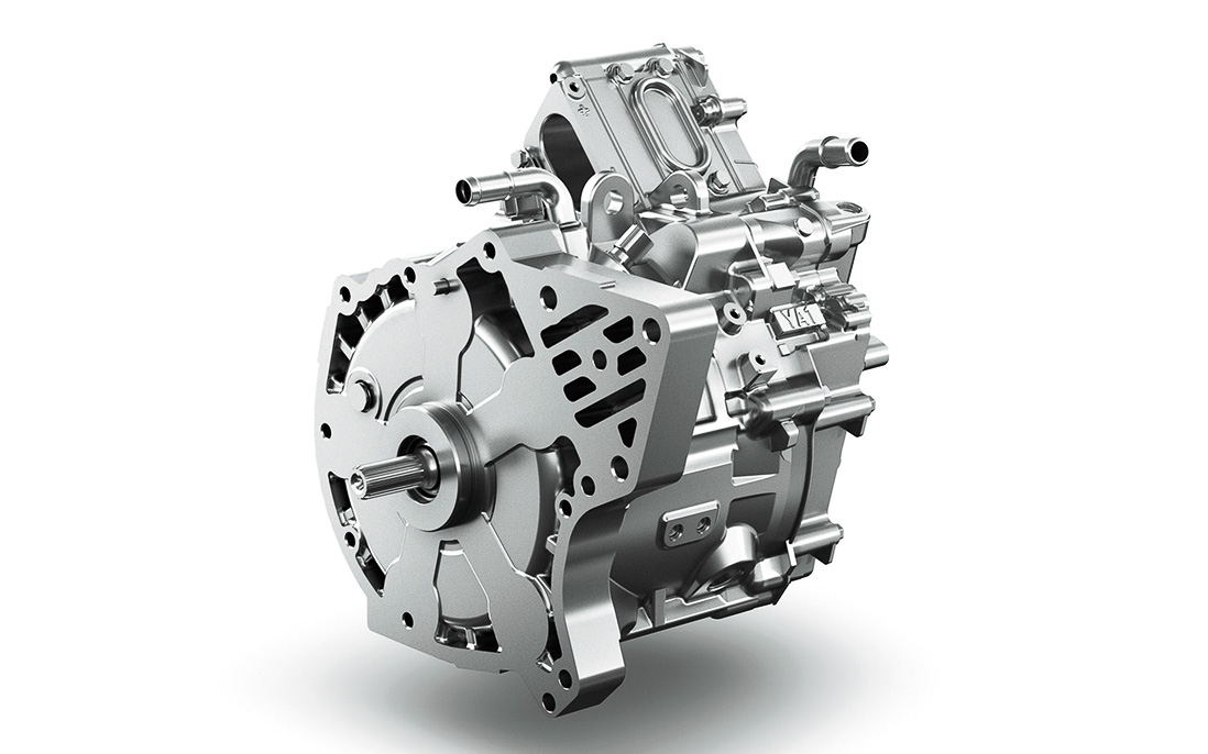 インバーター一体型モーター「YA1型」は最高出力31kW（42PS）、最大トルク195Nm（20kgm）を発生