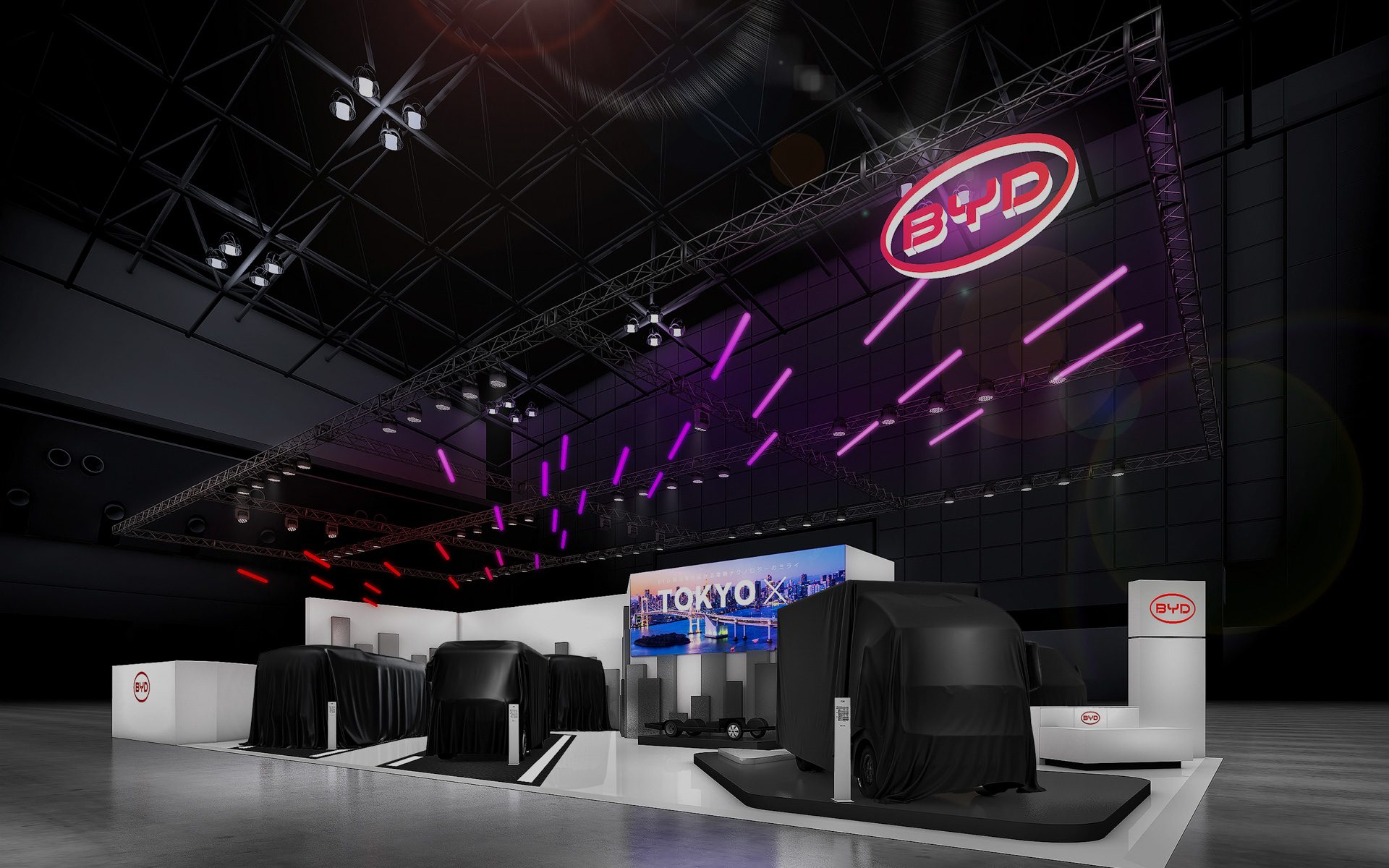 BYDの商用車ブース