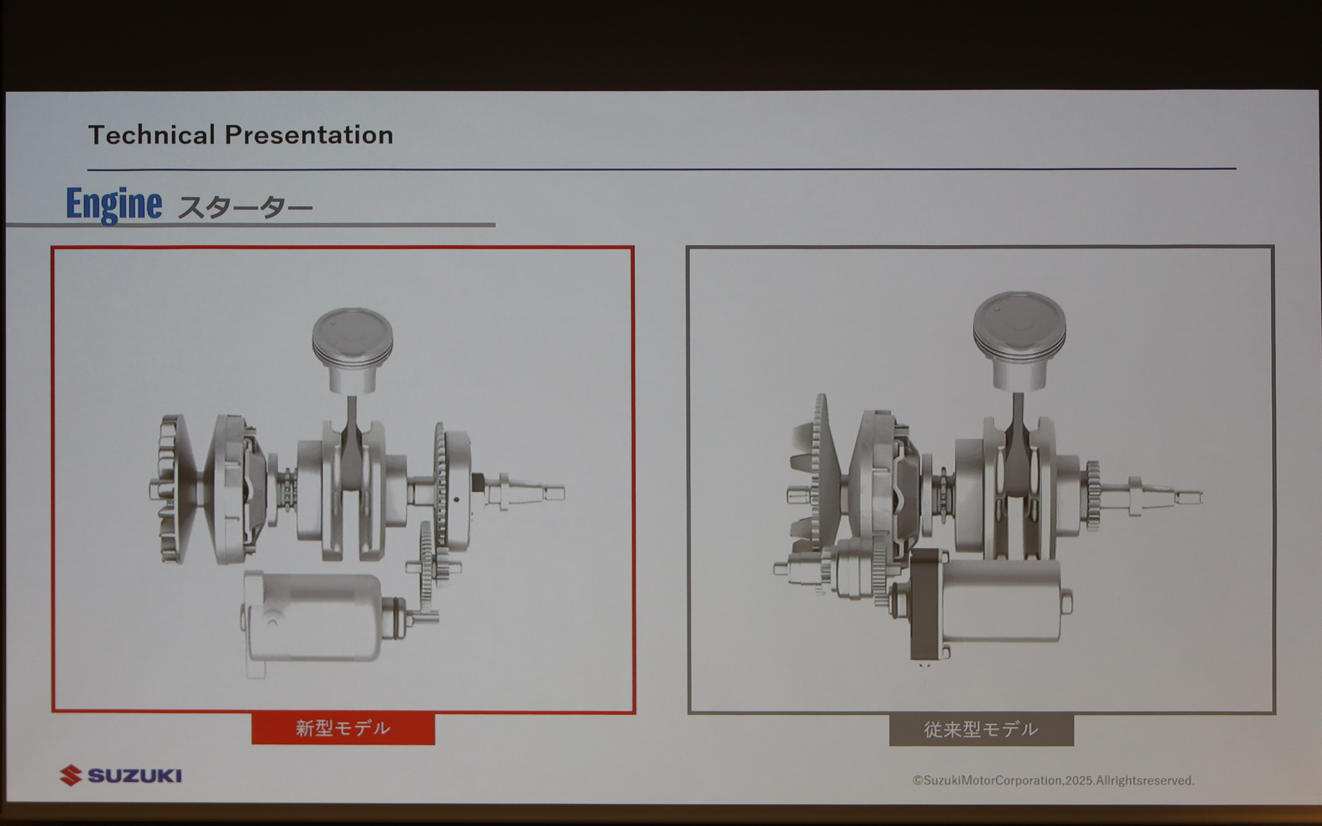 エンジン始動時の高い静粛性を実現するためエンジン始動方式を常時嚙み合い式に変更