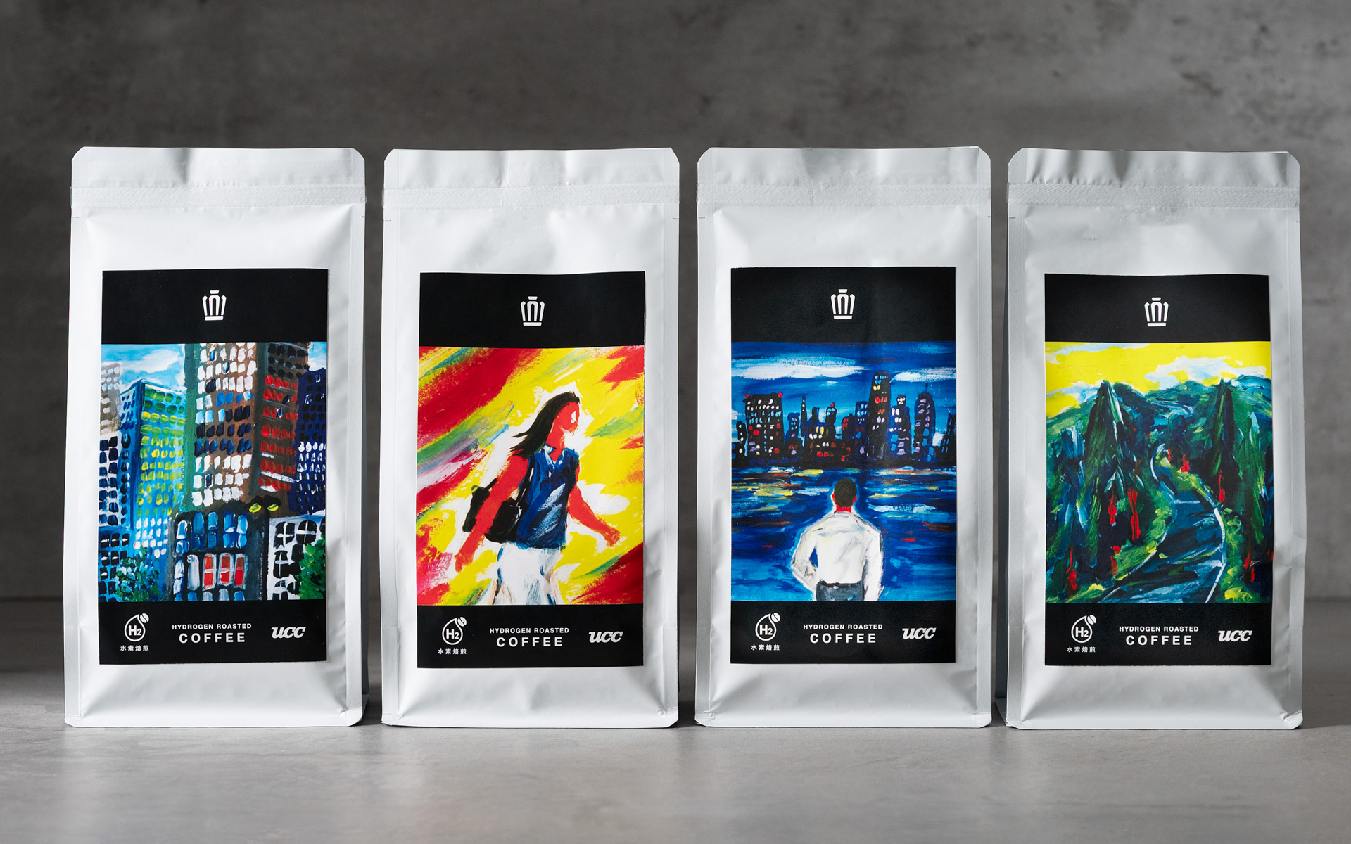 トヨタ自動車とUCC上島珈琲がクラウン70周年を記念して、16代目「クラウン」の4車種をイメージしたオリジナル水素焙煎コーヒーを共同開発