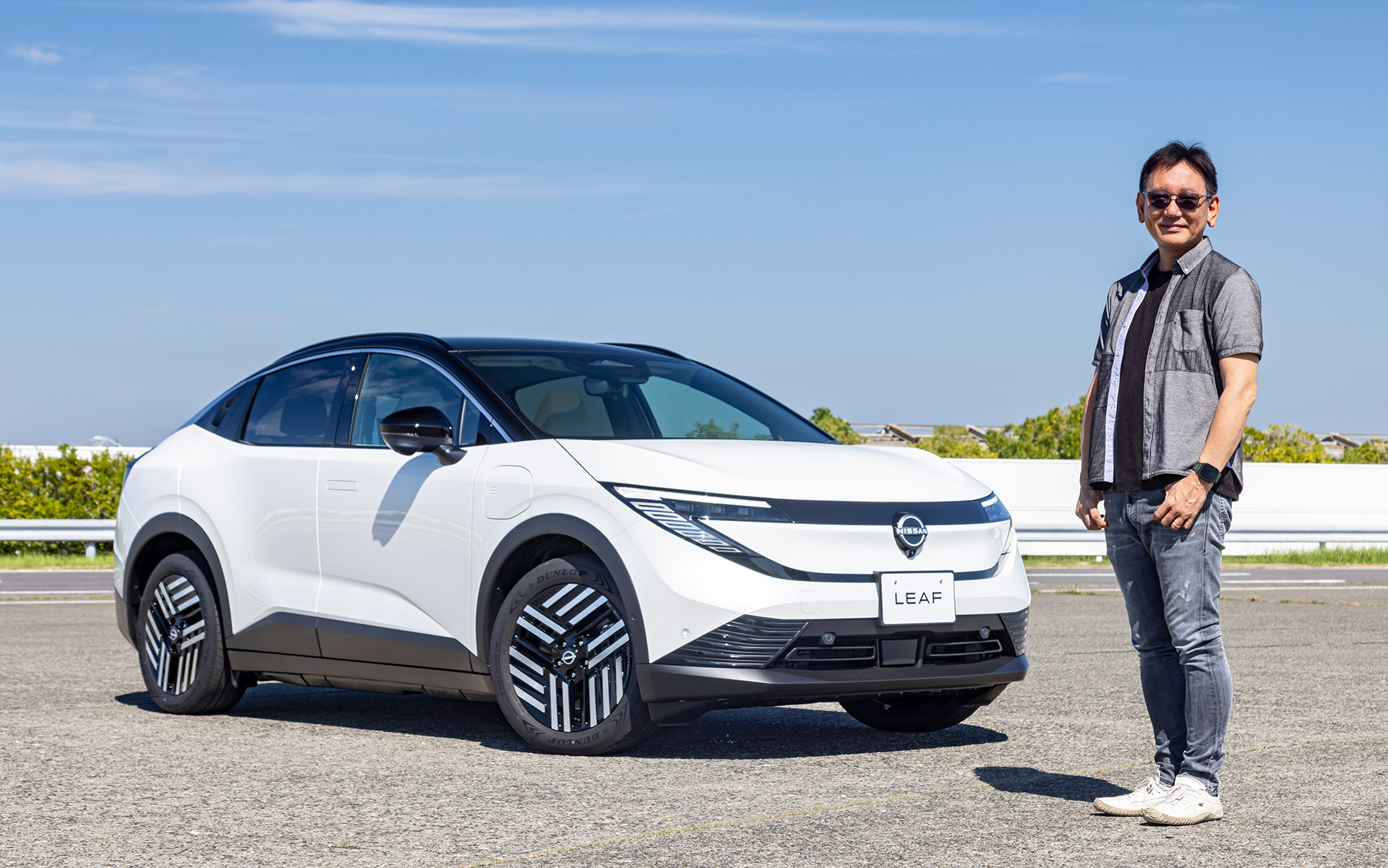 テストコースにて新型リーフに乗った