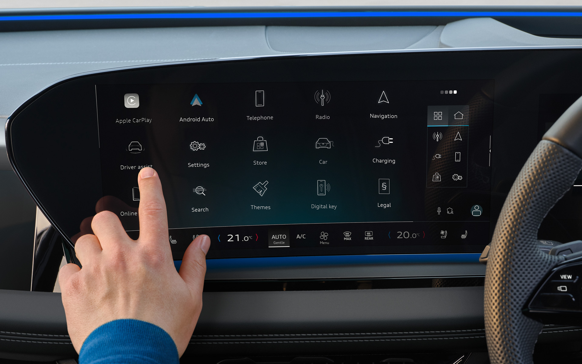 14.5インチの「MMIタッチディスプレイ」はスマホ感覚の直感的な操作に対応