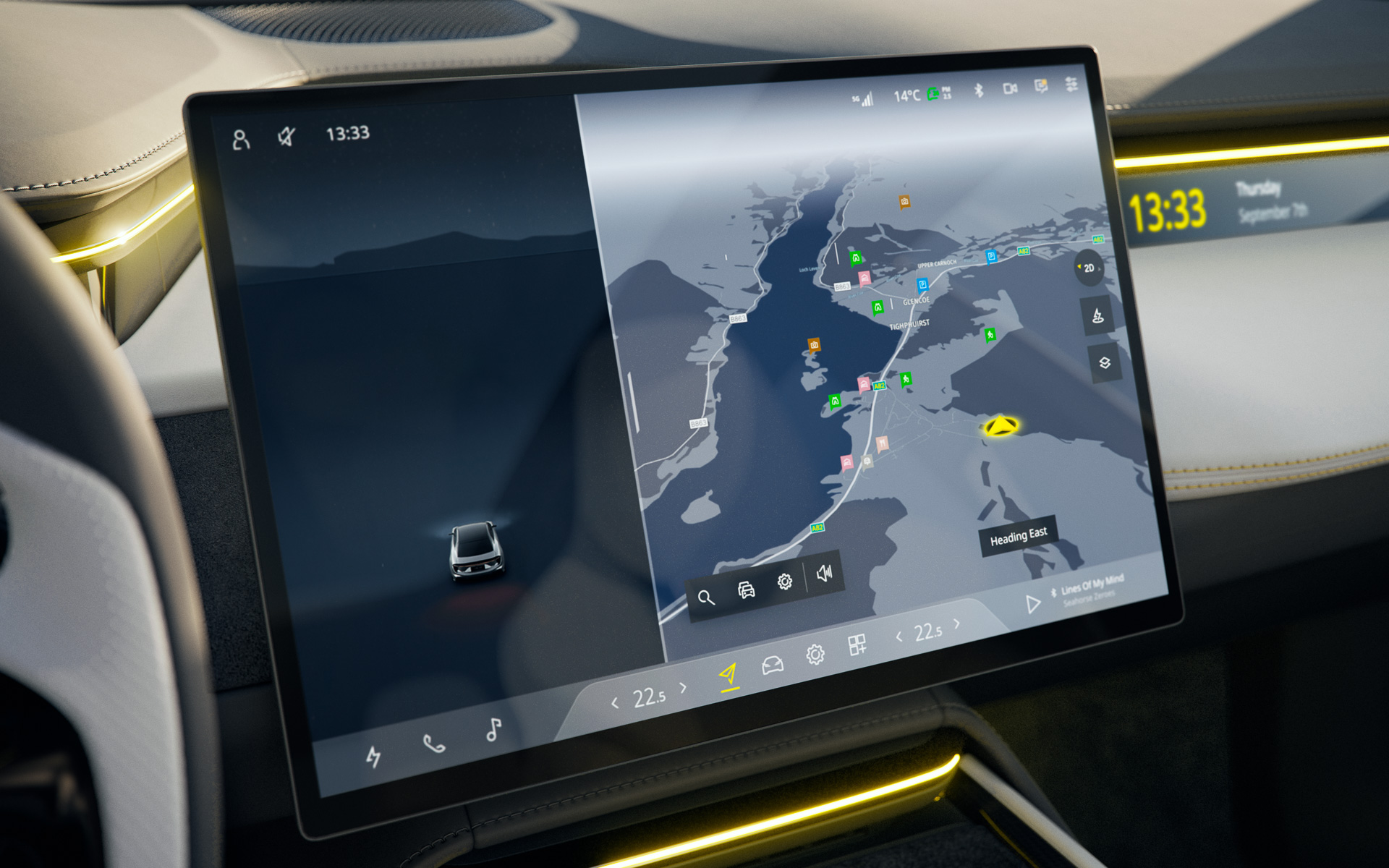 インパネ中央に15.1インチの「セントラルコンソールスクリーン」を全車標準装備