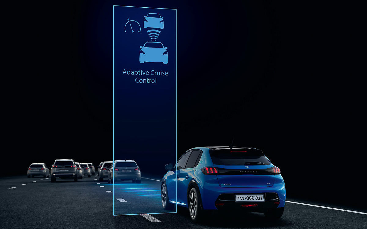 「アクティブクルーズコントロール（ストップ＆ゴー機能付き）」の作動イメージ