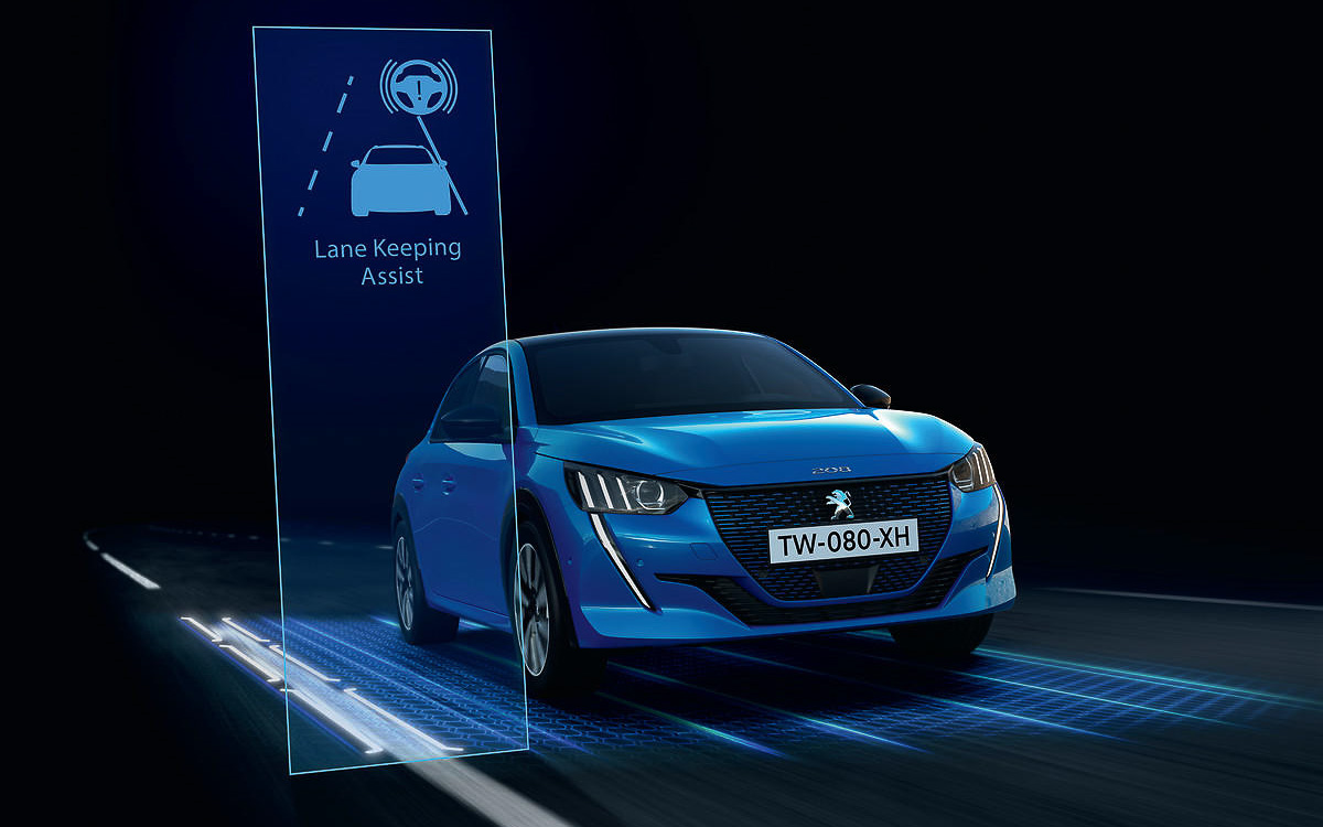 「レーンキープアシスト」の作動イメージ