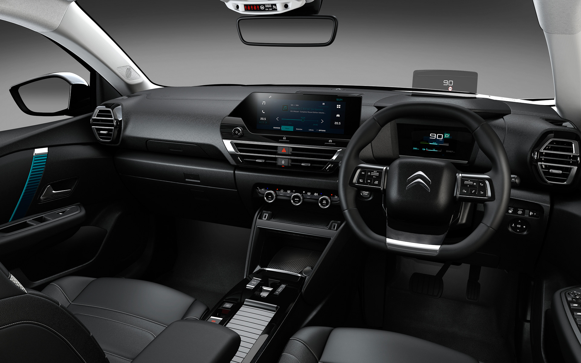 「5.5インチ デジタルインストルメントパネル」とポップアップ式の「カラーヘッドアップディスプレイ」でメーターを構成