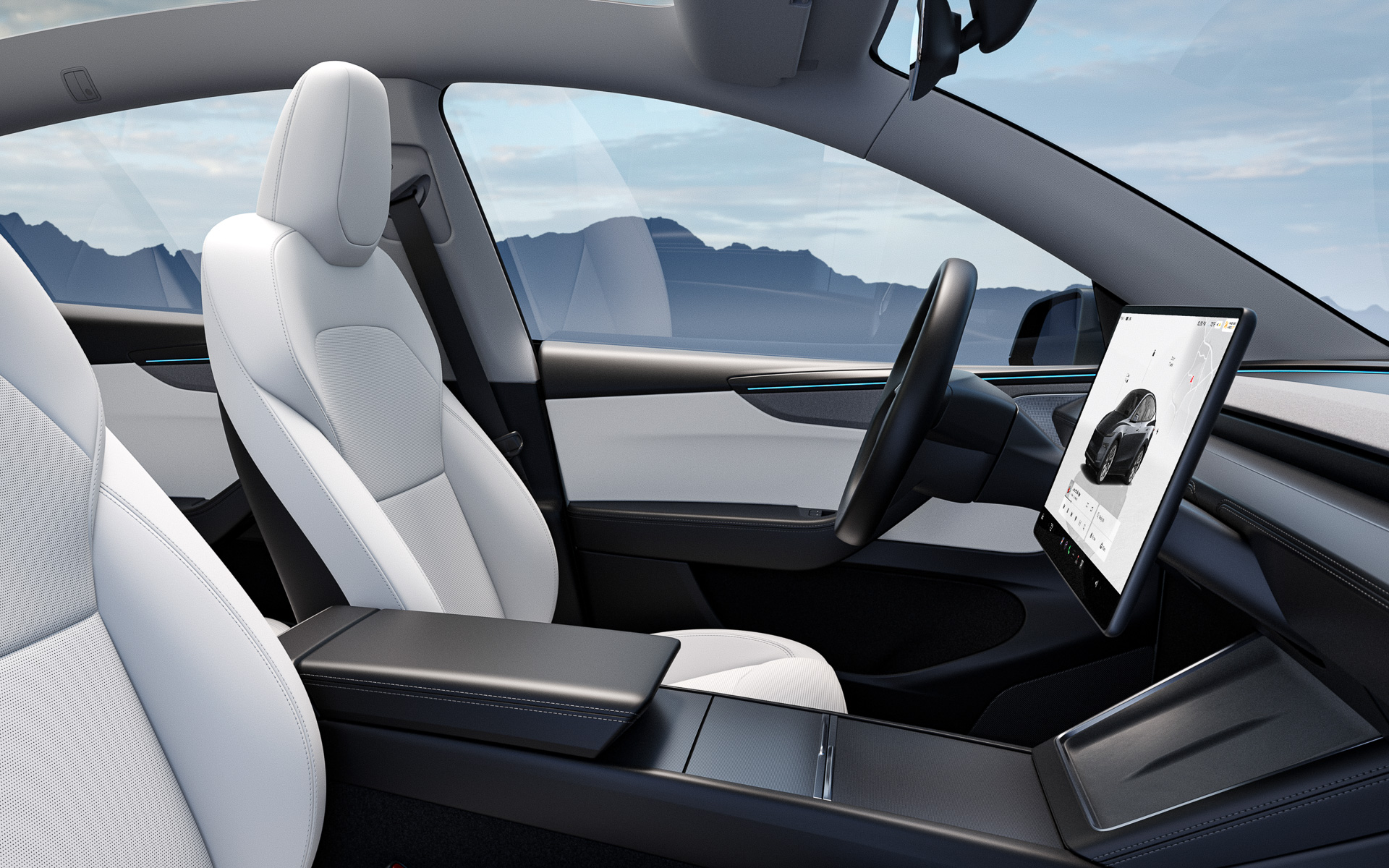 大幅改良で追加された「アンビエントライト」が光の演出でリアシートの乗員まで包み込む