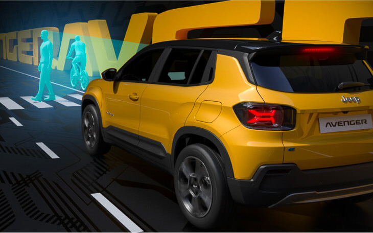 「衝突被害軽減ブレーキ」の作動イメージ