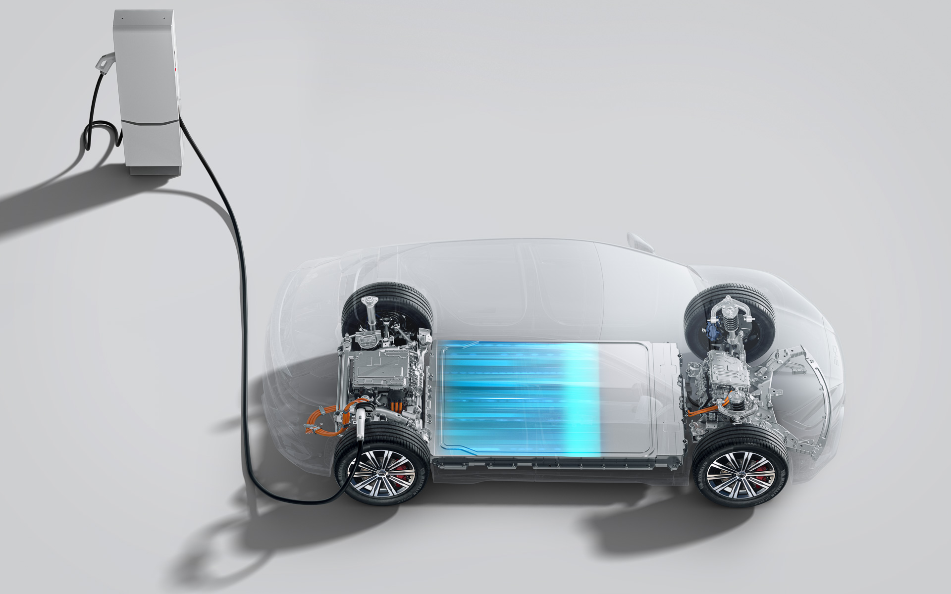 BEV専用プラットフォーム「e-Platform 3.0」では駆動用バッテリを車体構造の一部として効率よく搭載する「CTB（Cell to Body）」技術でアンダーボディと一体化