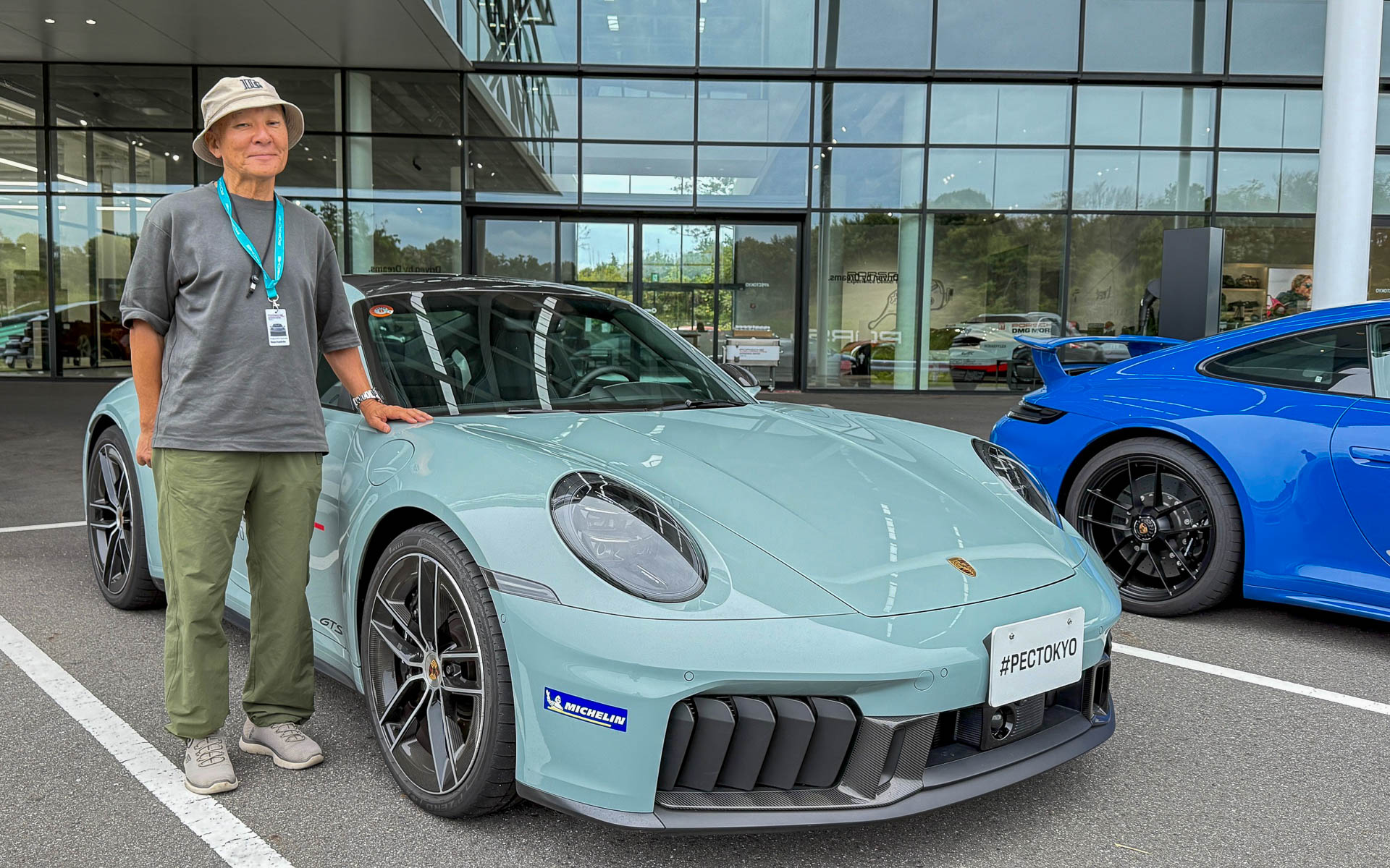 PECでこの日付き合ってくれた911 カレラ GTS T-Hybridとともに。バラエティに富むコースで楽しめる