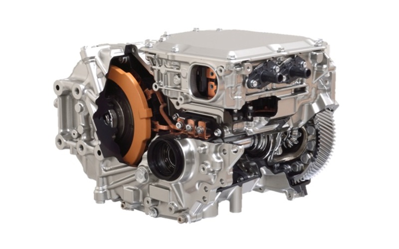 bZ4Xのリアに搭載されているeAxleは最高出力88kW（120PS）。サイズは470×426×318mm（前後長×幅×高さ）