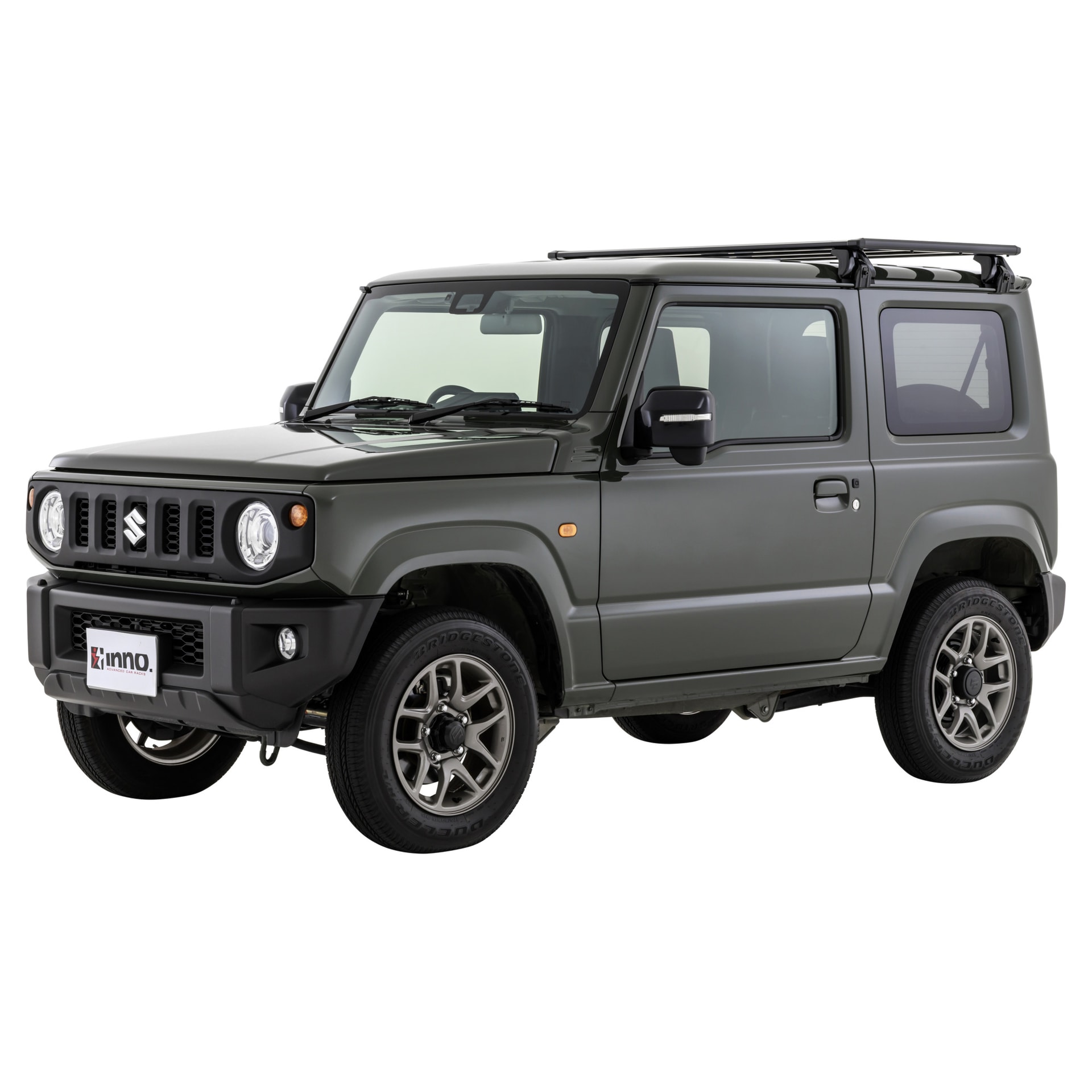 ジムニー用INNO フラットデッキベース・ハーフサイズ装着イメージ