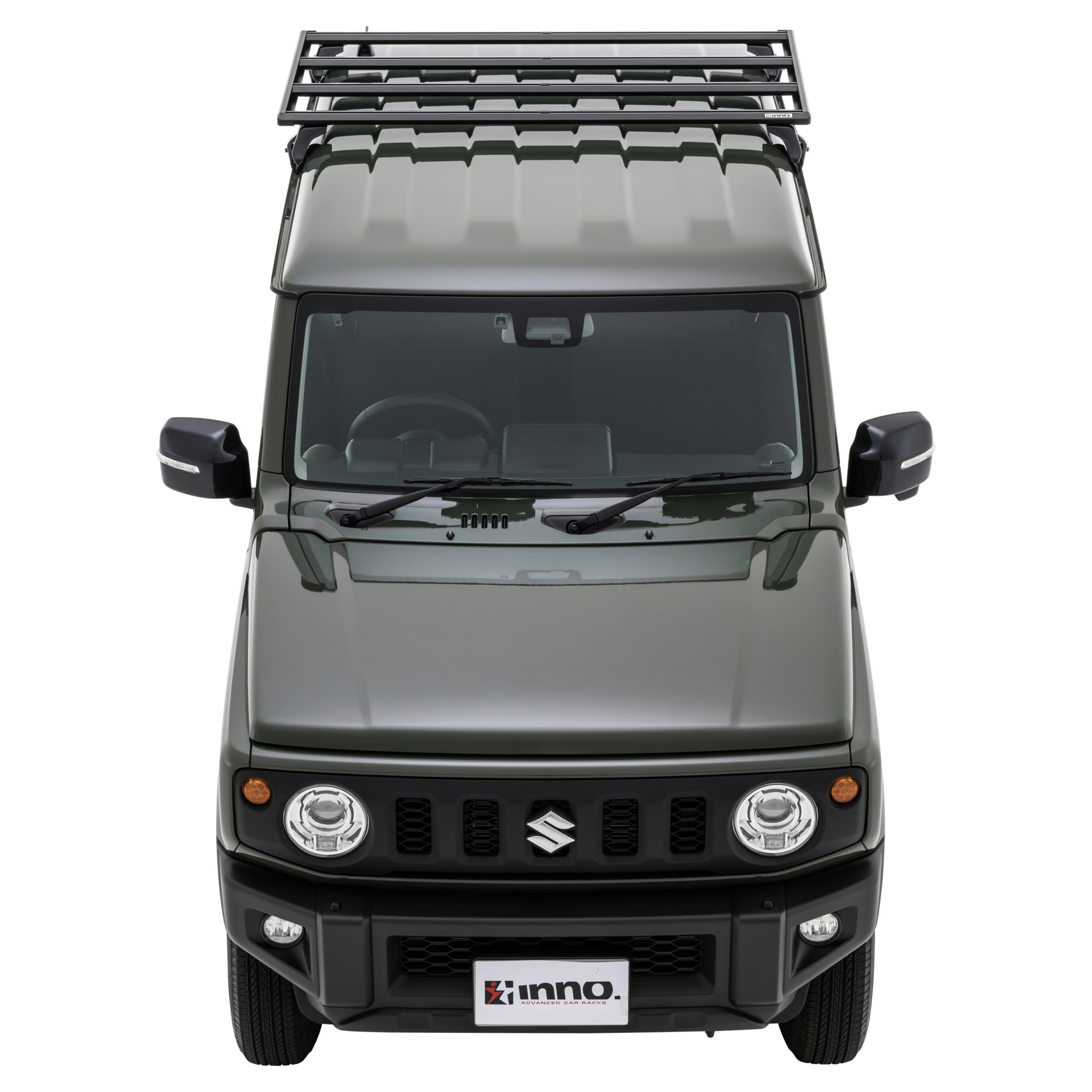 ジムニー用INNO フラットデッキベース・ハーフサイズ装着イメージ