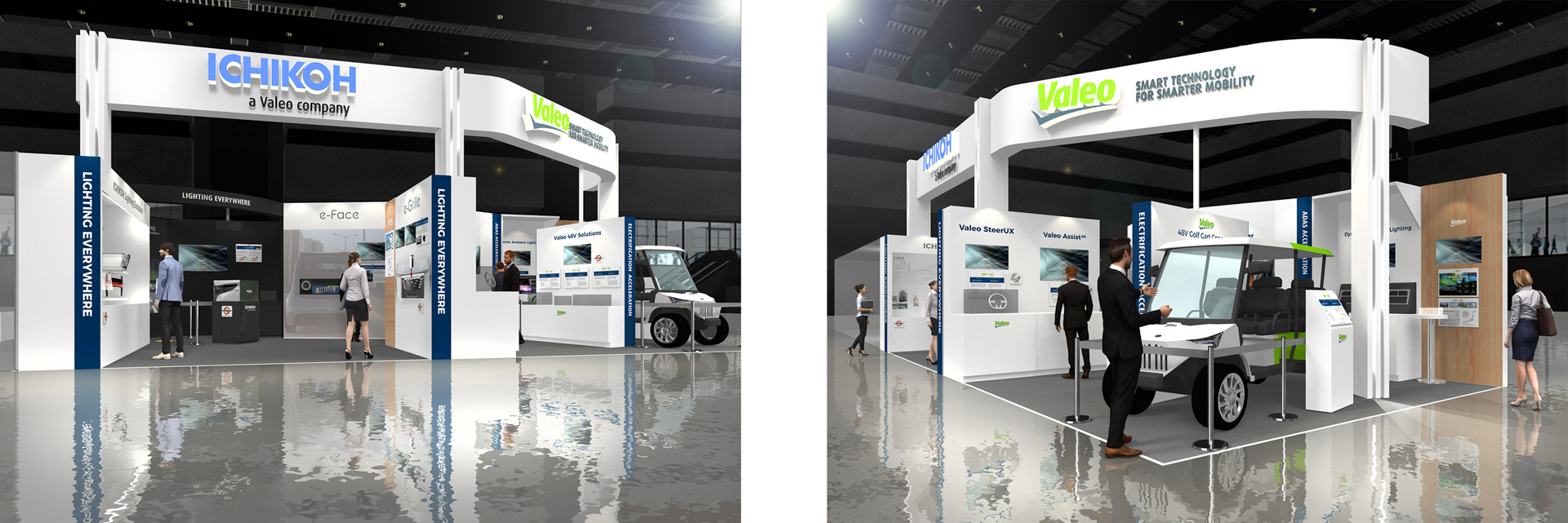 ヴァレオ＆市光工業の出展ブースイメージ