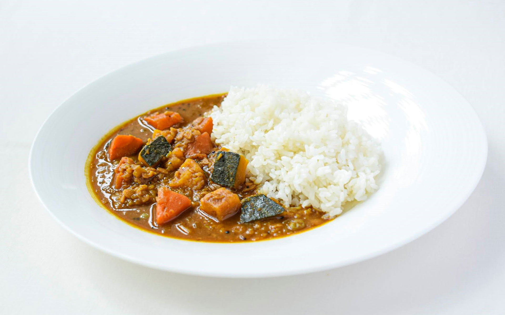 南瓜サンバルの盛り付けイメージ