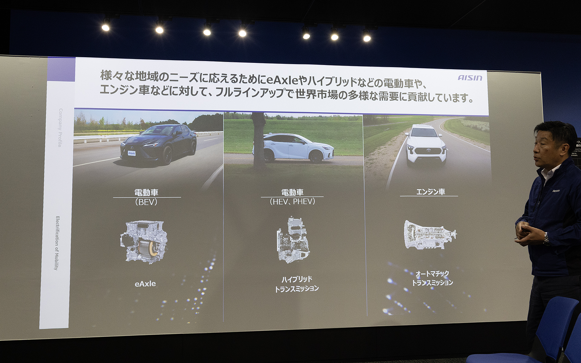 さまざまなクルマにアイシン製品が使われる