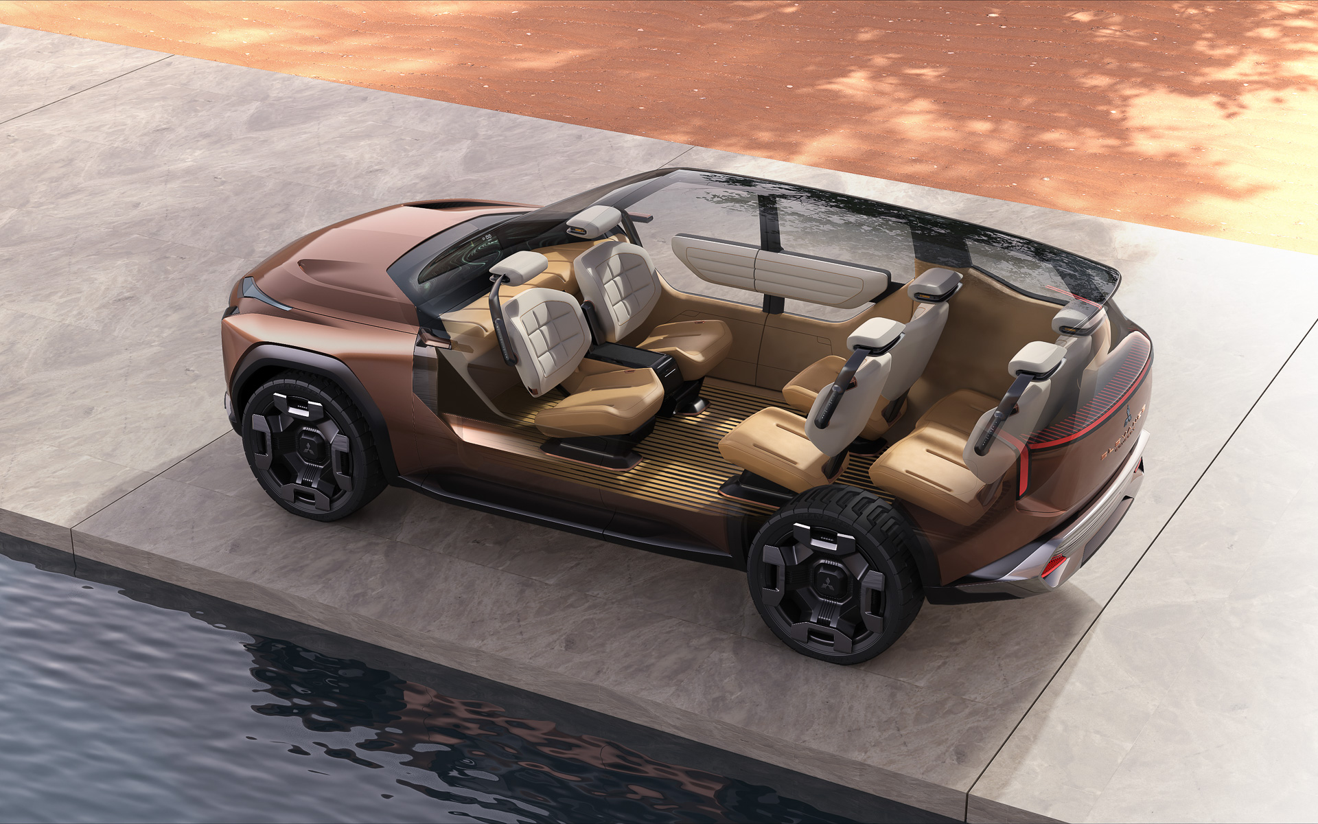 インテリアではドライバーのライフスタイルや価値観に応じてパーソナライズした行き先を提案するほか、センサーが読み取った路面状況をもとに適切なドライブモードを提案するなど、AI技術を活用して周囲の状況や車両状態をリアルタイムに分析する「AI Co-Driver」が特徴