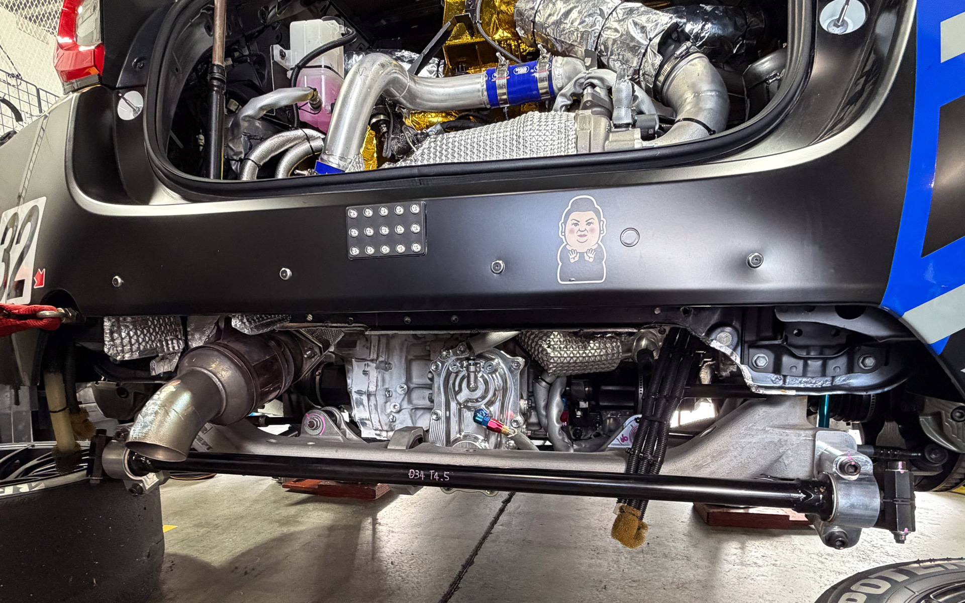 「GRヤリスMコンセプト」のリアデフ部分。カウンターギヤユニットを見ることができる