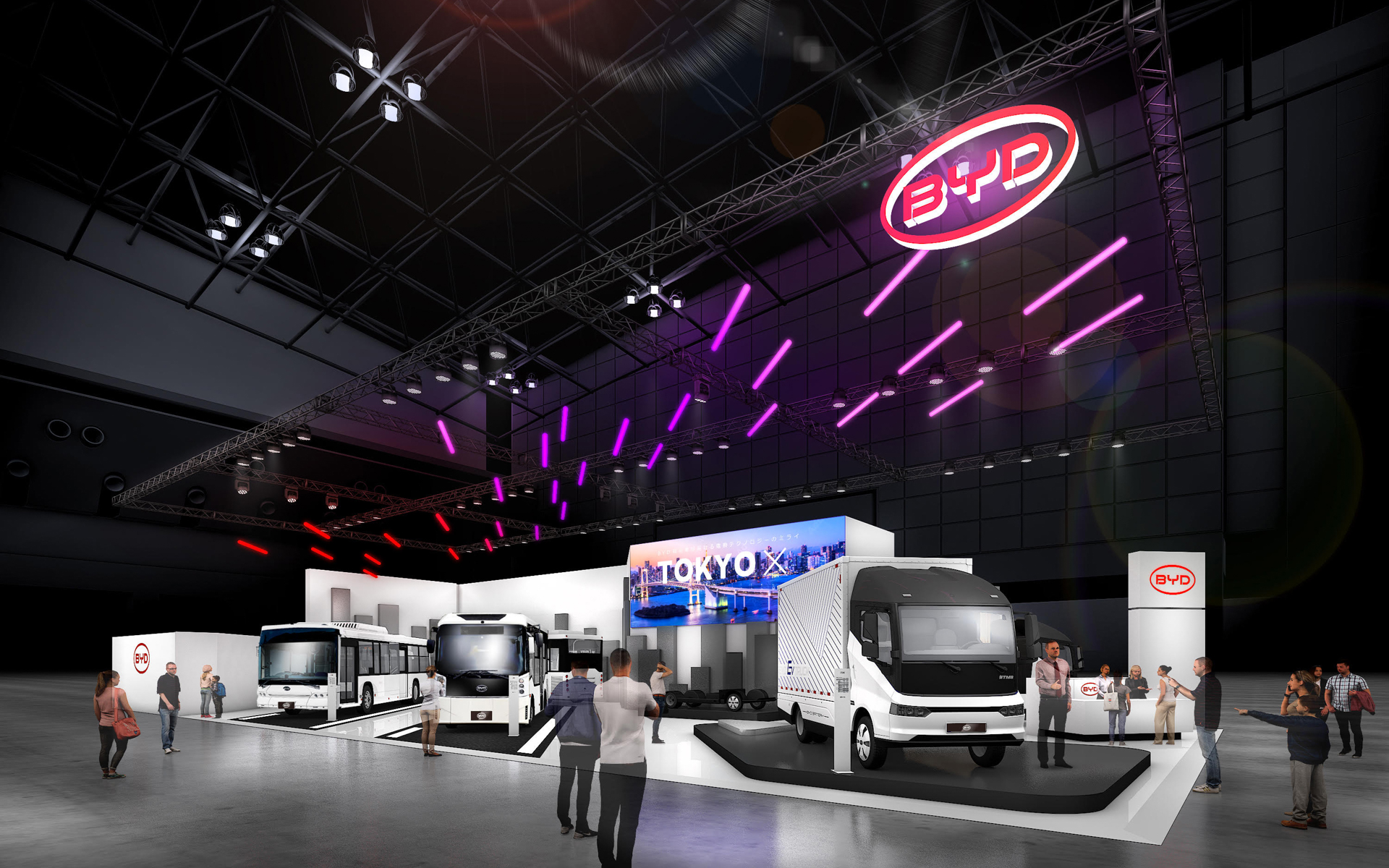 BYDのブースは、東4・5・6ホール