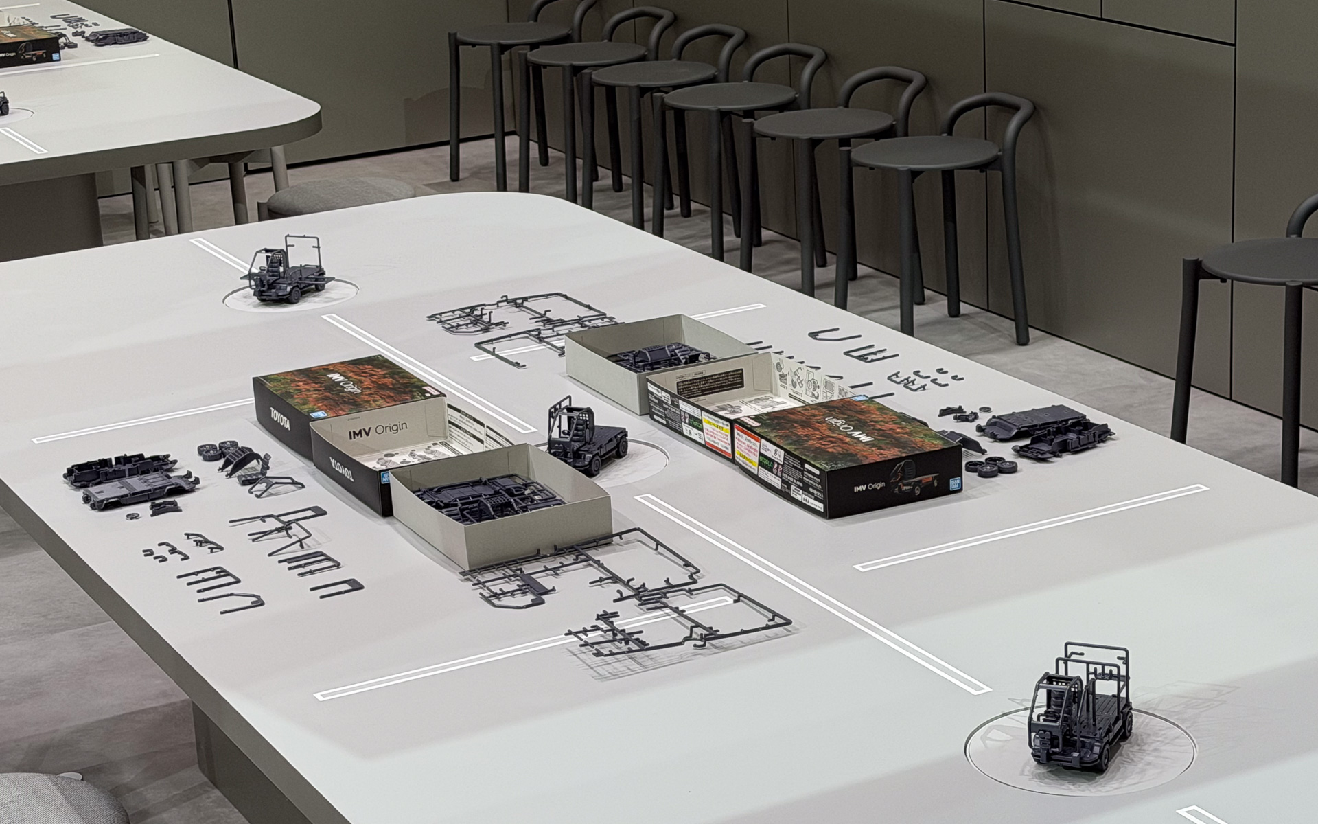 模型の組み立てコーナー