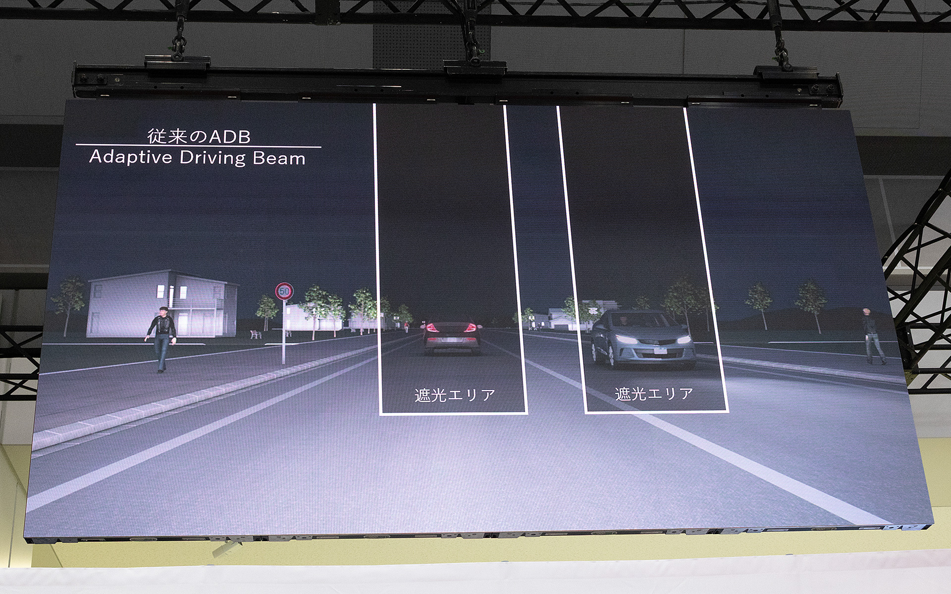 従来のADBの配光