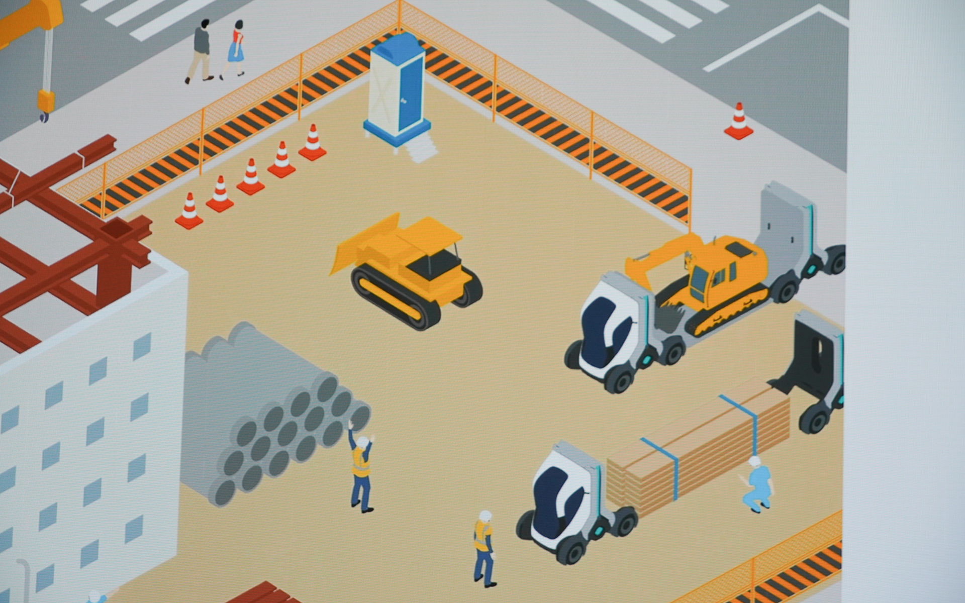 走行イメージのスライド。フレーム間に荷物を積むことでさまざまなモノに対応