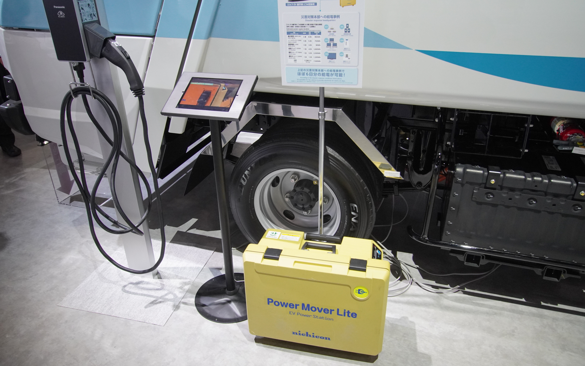 EVならではの電気を取り出す機能を搭載し、非常時の電源供給などに対応