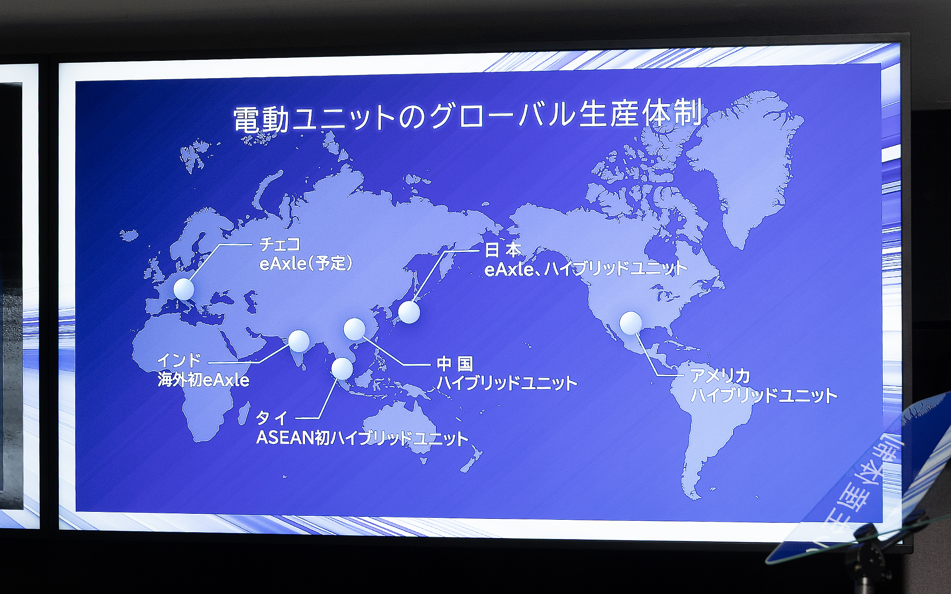 グローバルな生産体制の展開によりスピーディーな生産が可能となっている