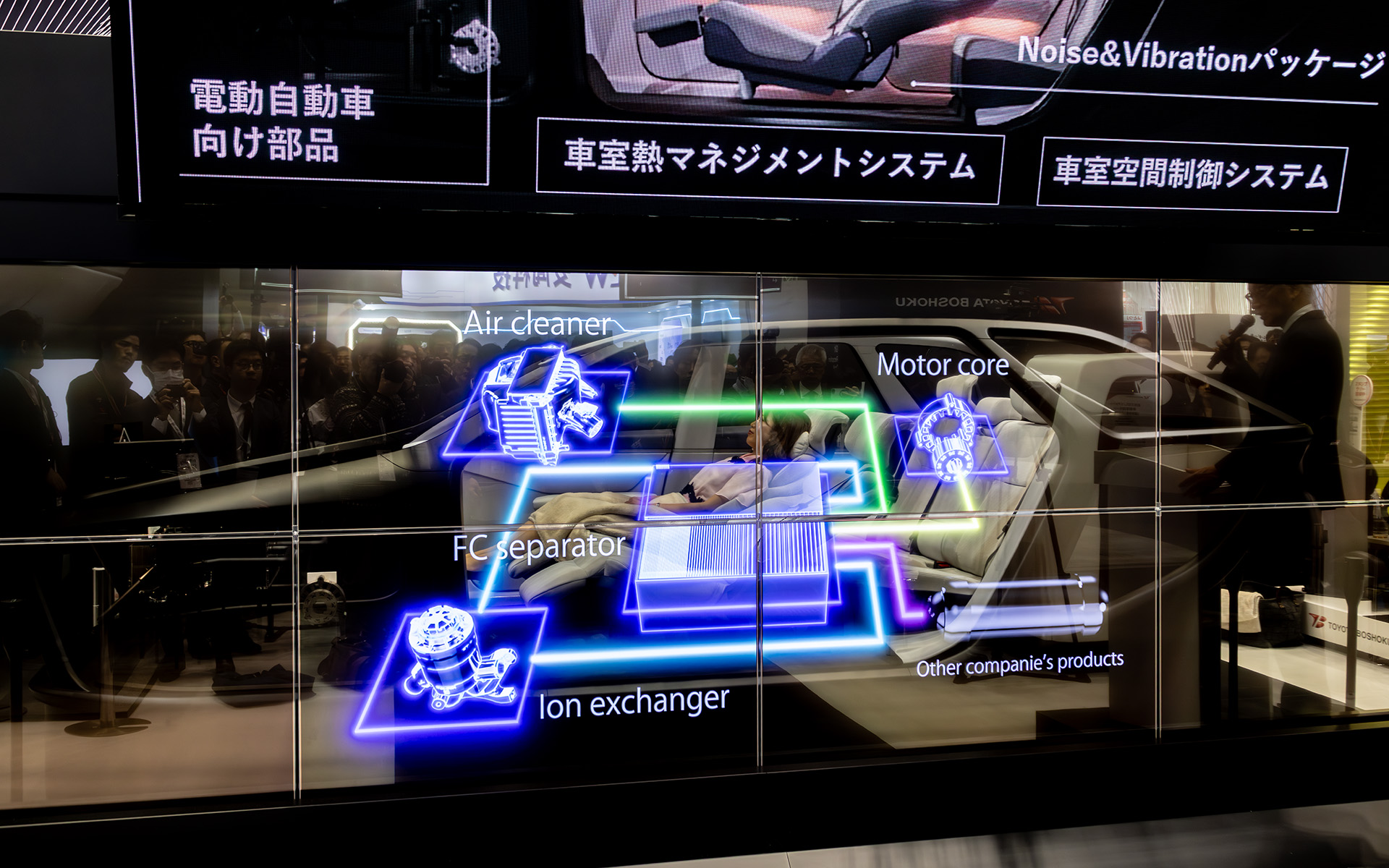 電動車の概要をオーバーレイ表示