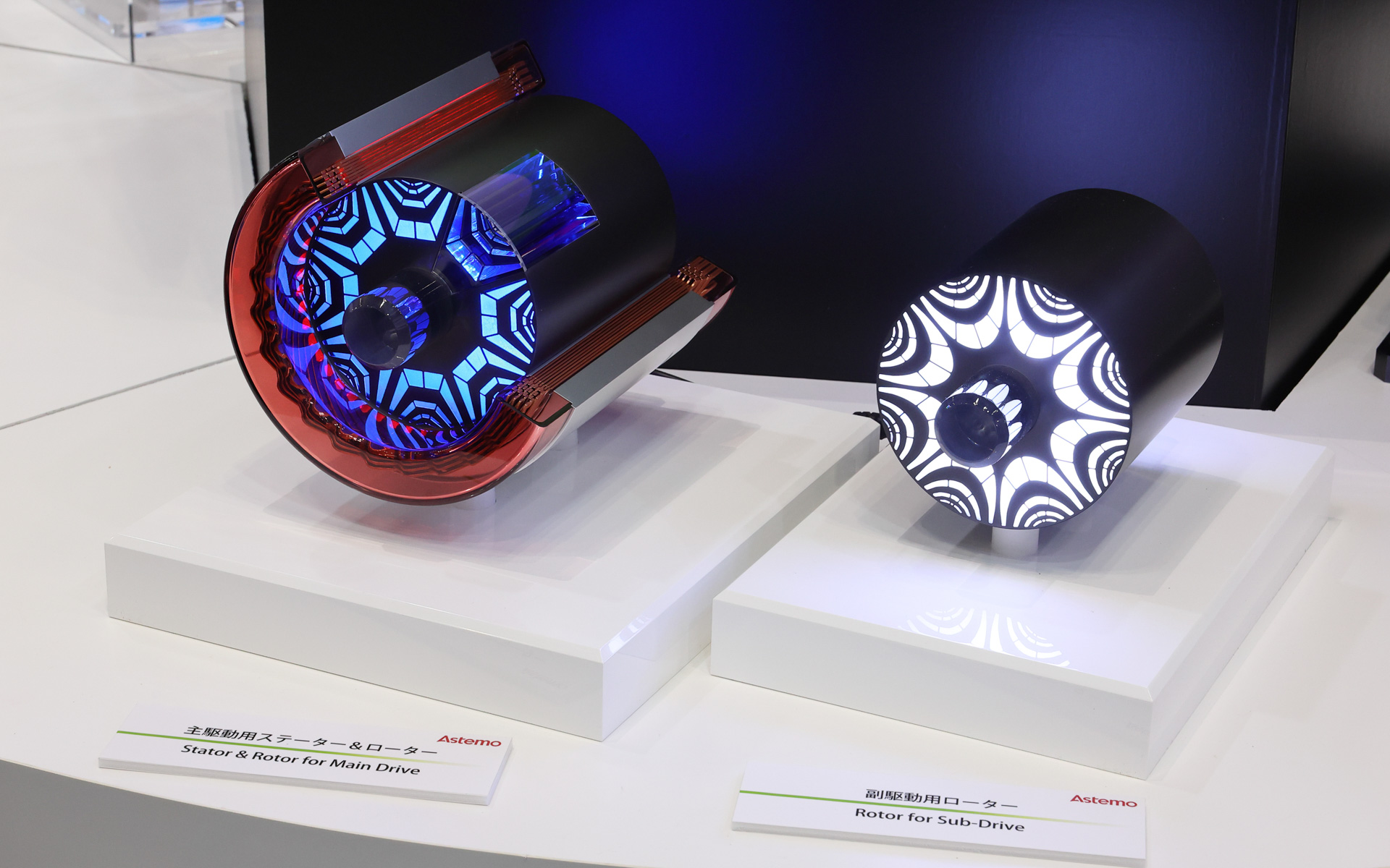 レアアースを使用しない新型モーターのモックアップ