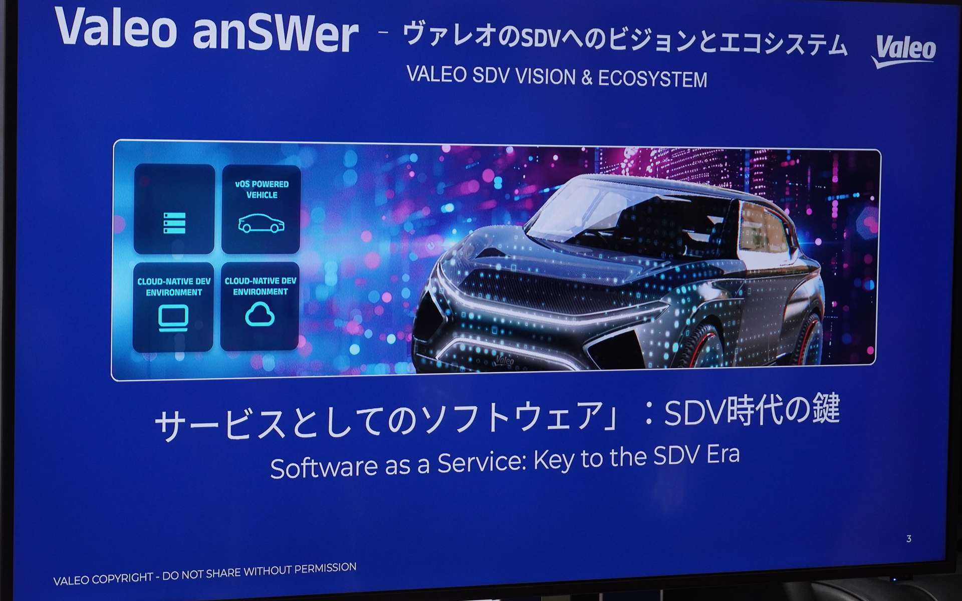 ソフトウェア自体をサービスとして提供する「Valeo anSWer（ヴァレオ・アンサー）」
