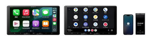 カロッツェリア「楽ナビ」2023年/2024年モデルが「Apple CarPlay」「Android Auto」に対応