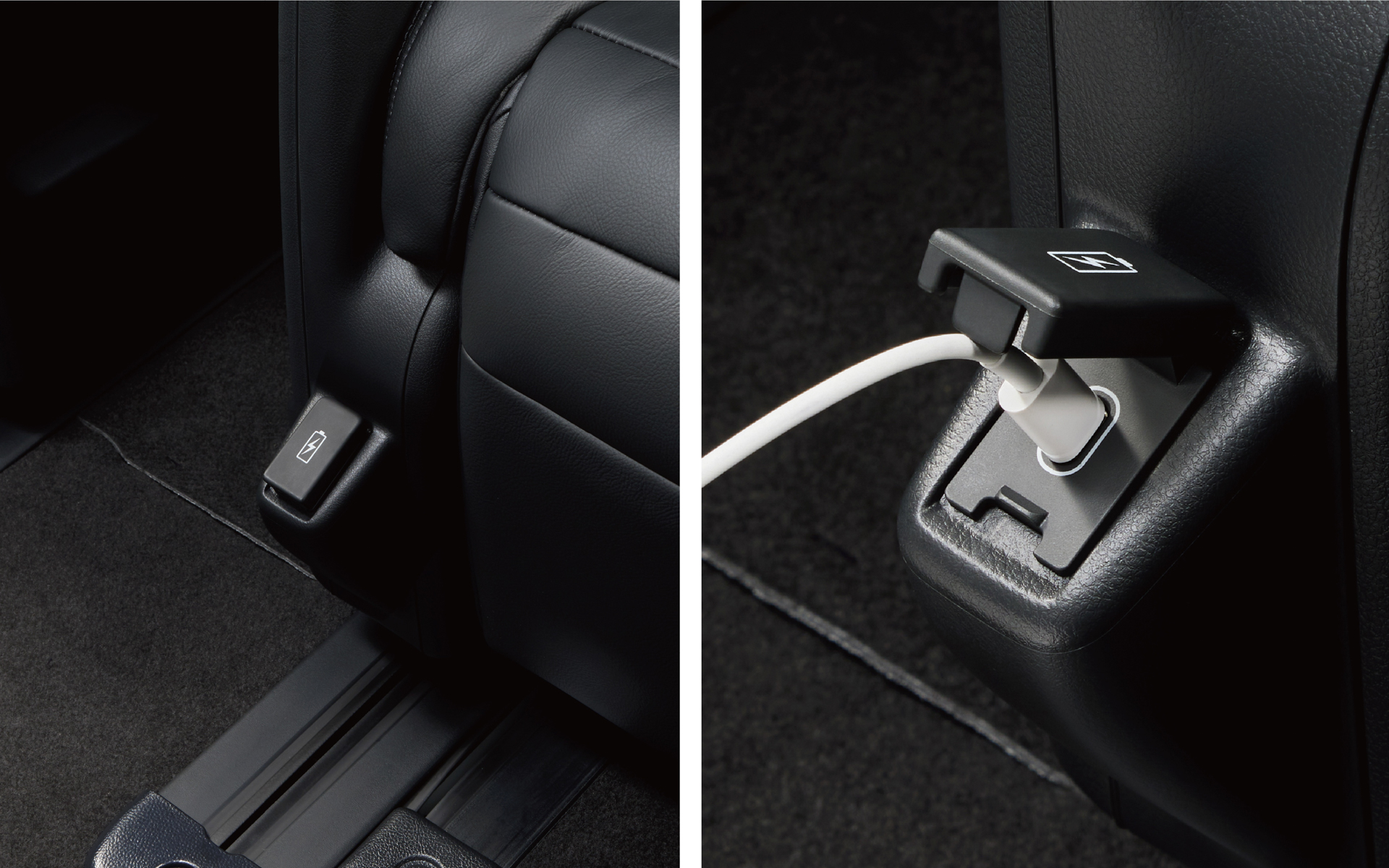 USBチャージャー標準装備（2列目シート）