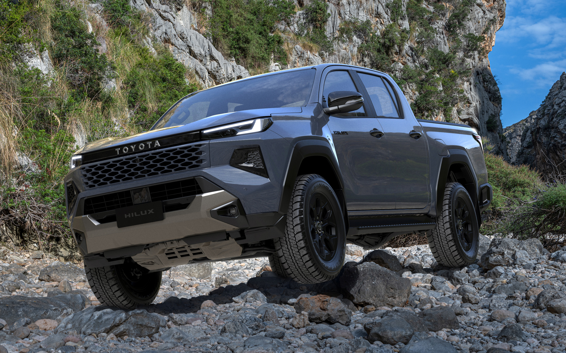 新型「ハイラックス」（日本仕様、プロトタイプ）走行イメージ