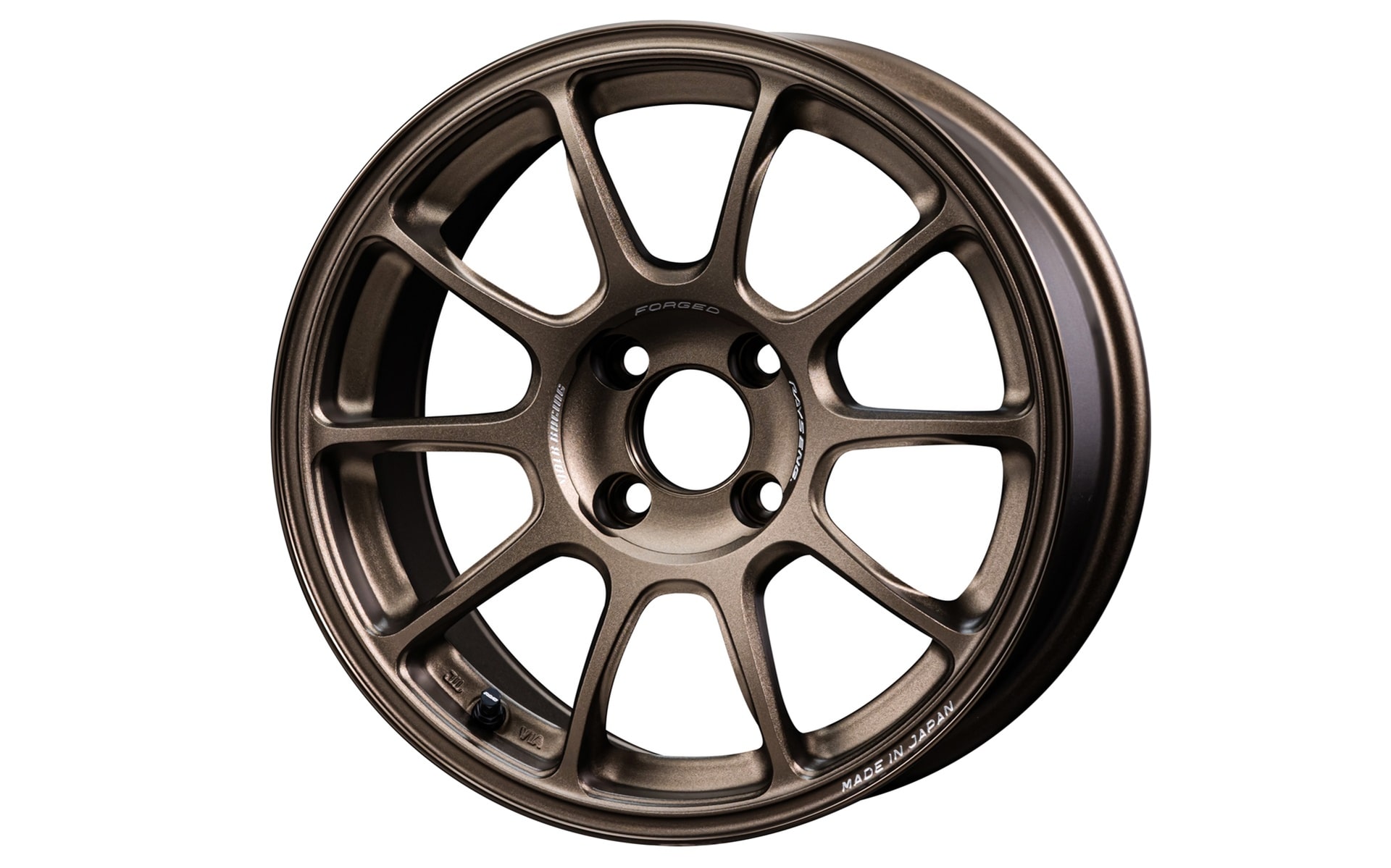 ボルクレーシングZE40　15インチ×8.0J（＋25）。カラーはブロンズ（アルマイト）