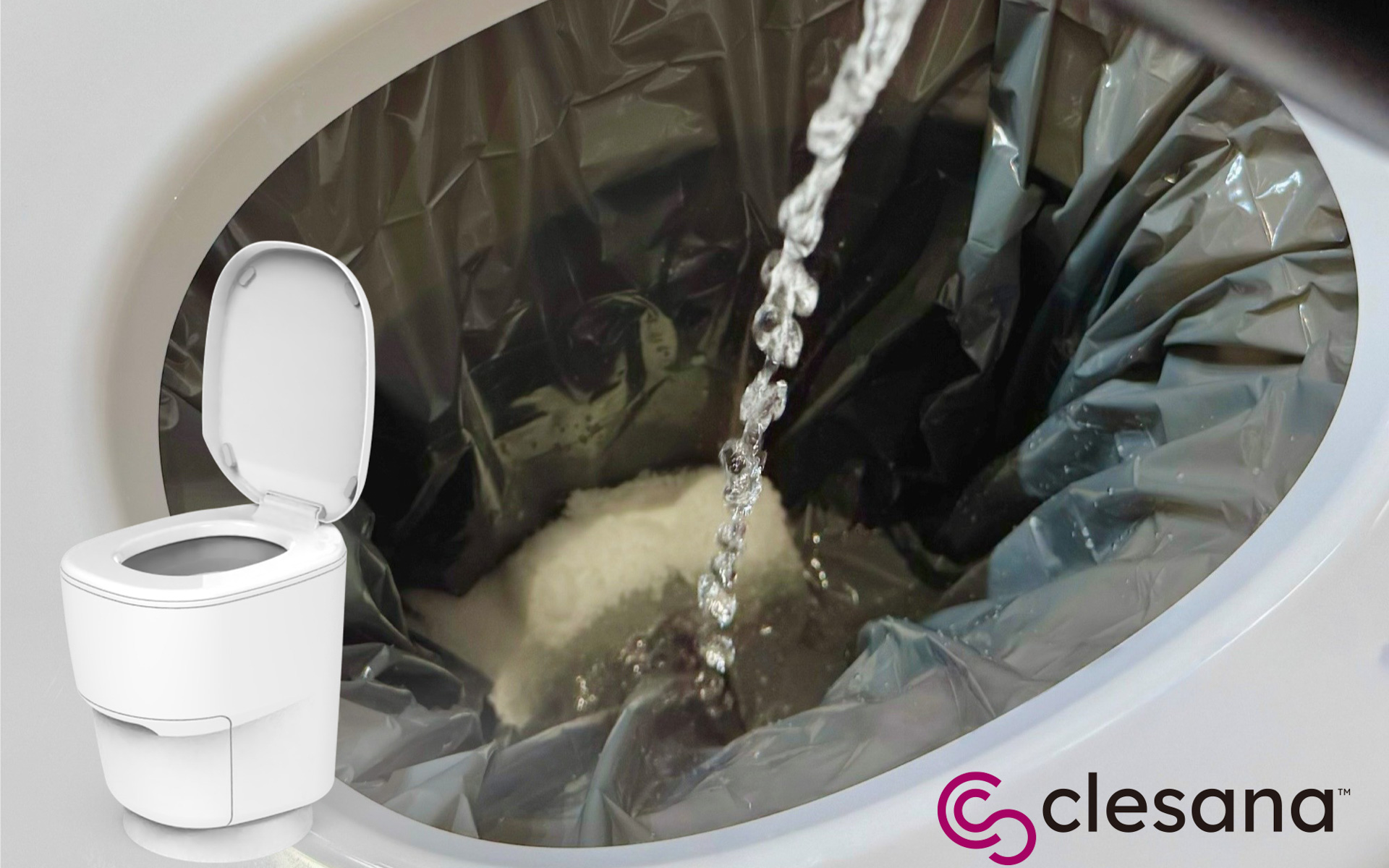 トイファクトリーはポータブルトイレを販売するスイスのメーカー「clesana」の総代理店