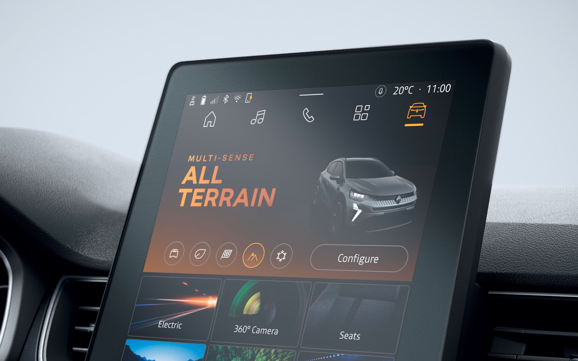 エクステンデッドグリップ「ALL TERRAIN（オールテレーン）」モード表示