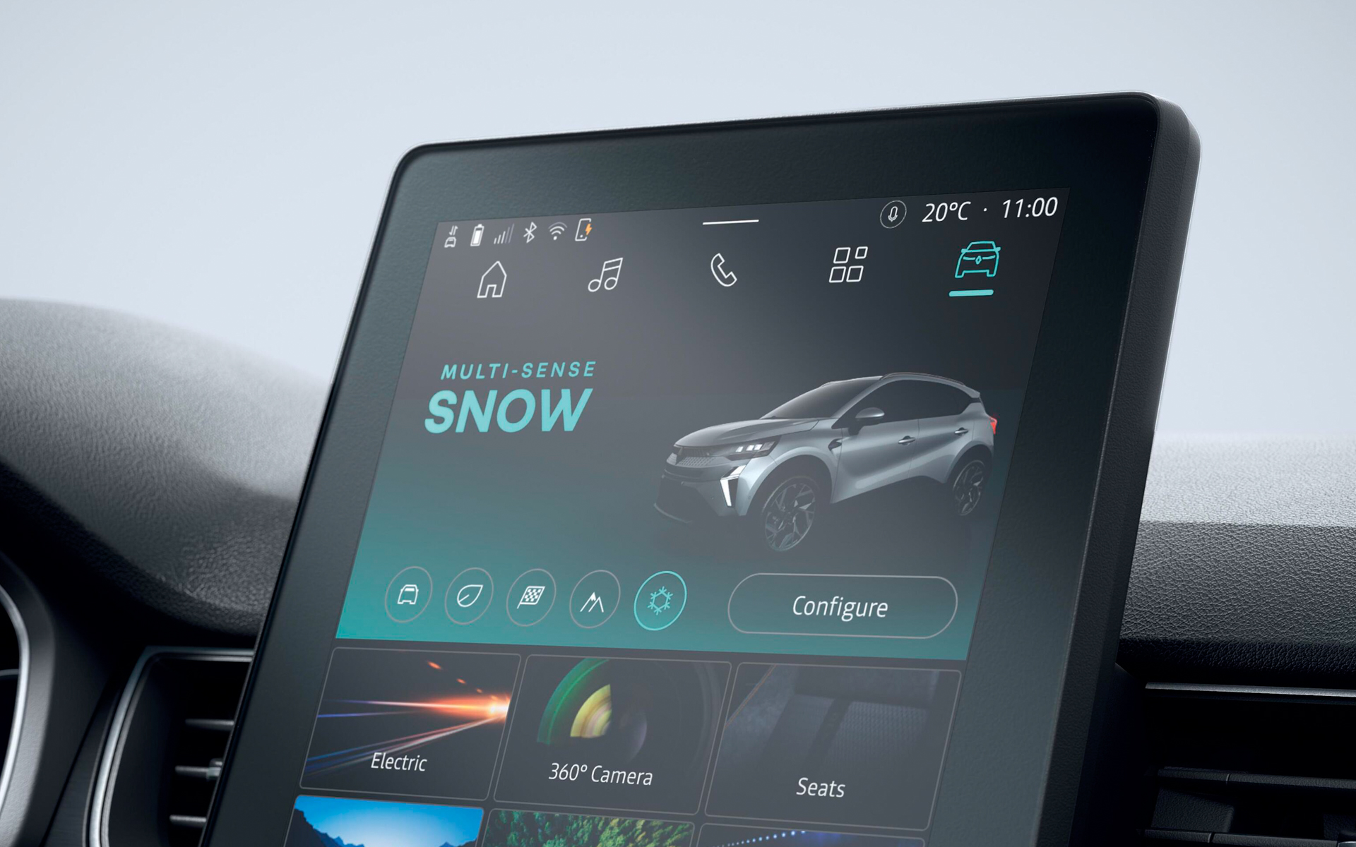 エクステンデッドグリップ「SNOW（スノー）」モード表示