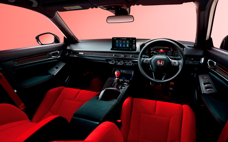 タイプR　ハンドル ホンダアクセス、シビックタイプR用にスムーズレザーの「ステアリング