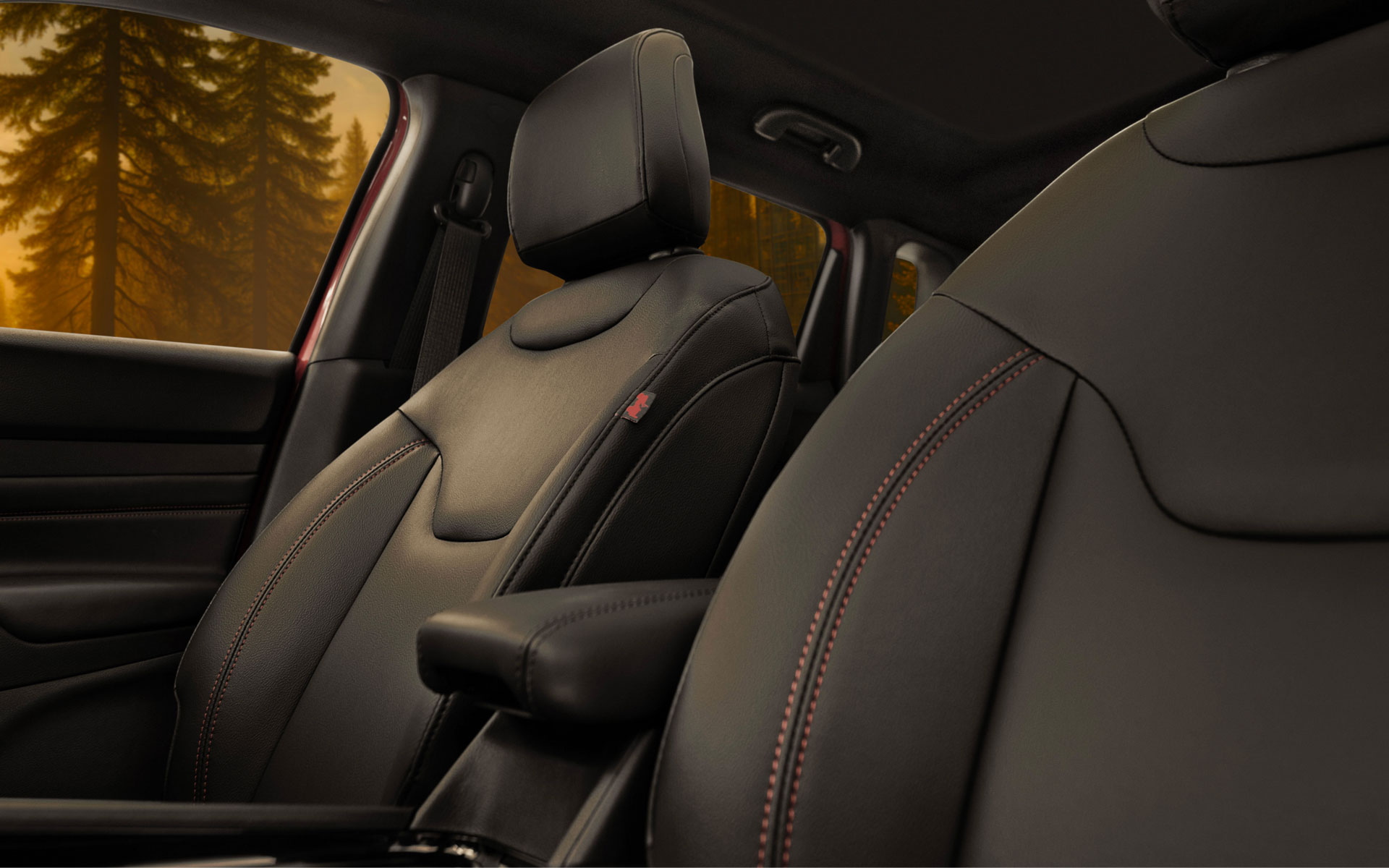 レッド/ブラックインテリアアクセント