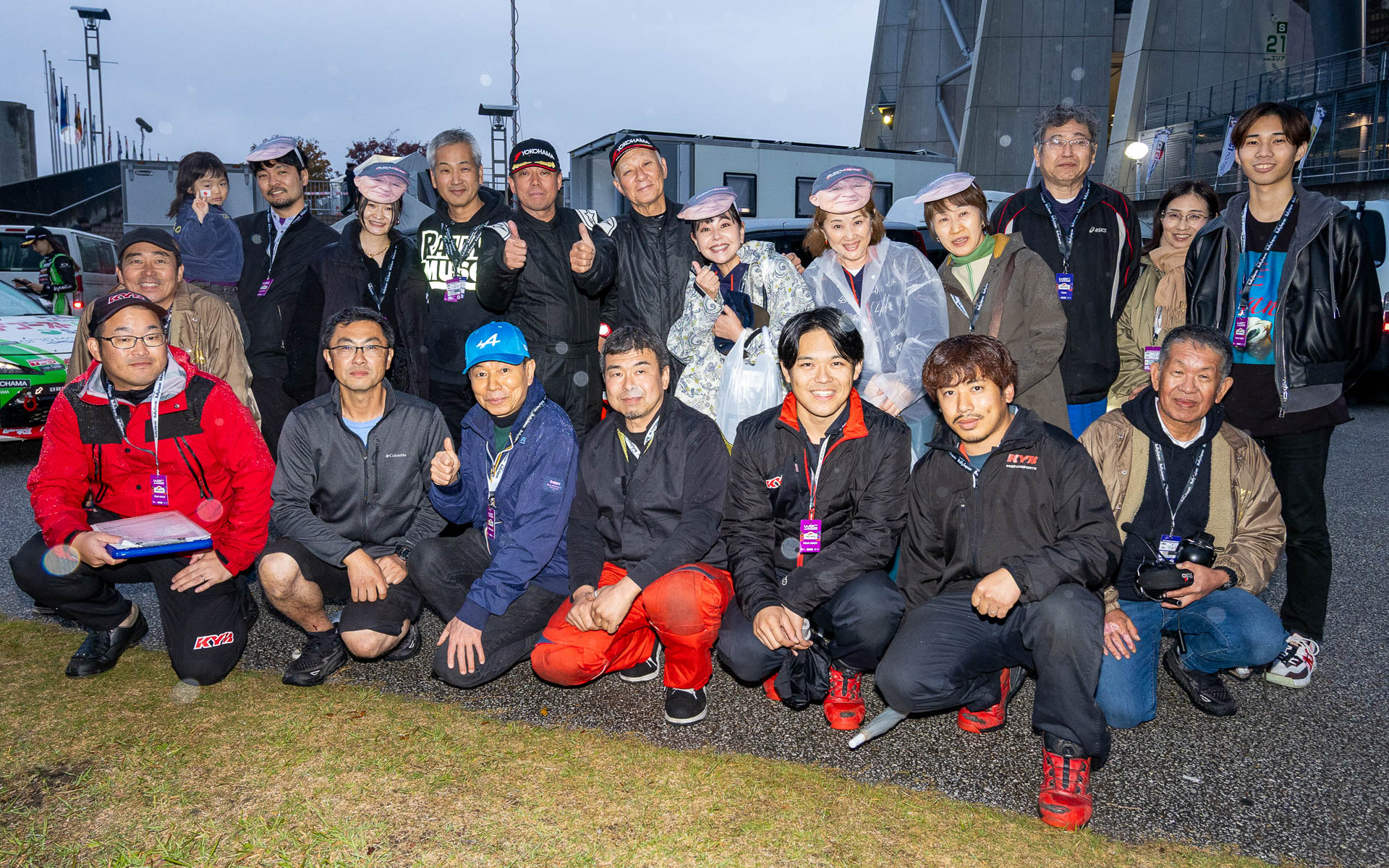 エムリットラリーチームのメンバーが全員集合！