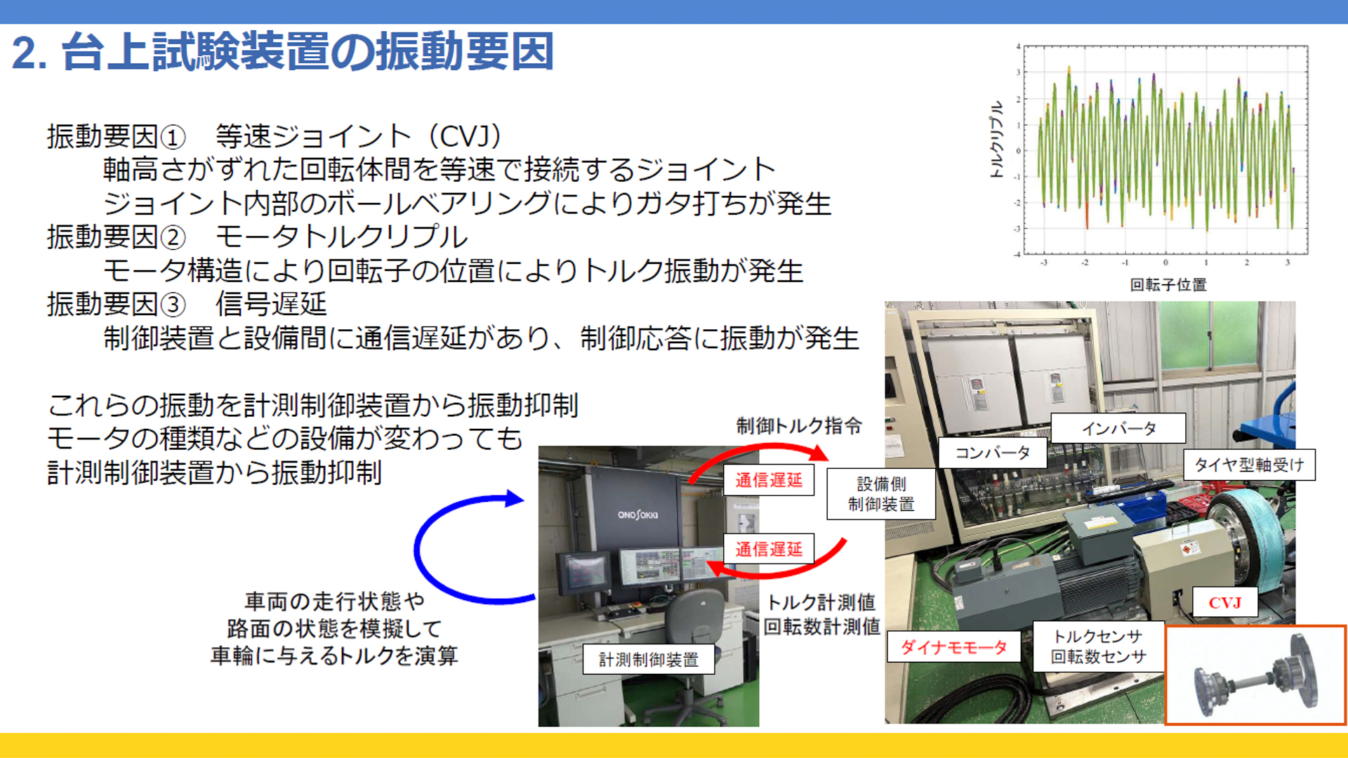 台上試験装置の振動要因